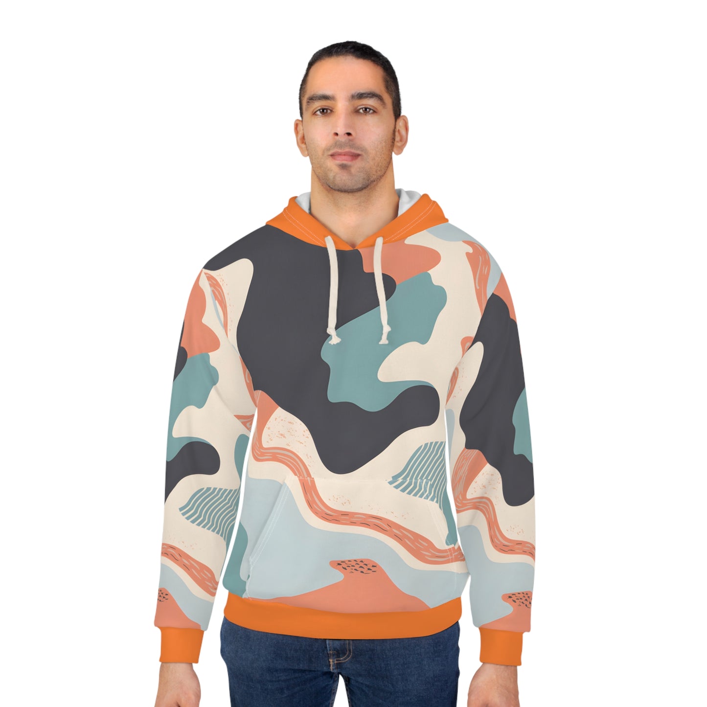 Coral Basin Hoodie All Over Print Unisex Pullover Outdoor Adventure Streetwear