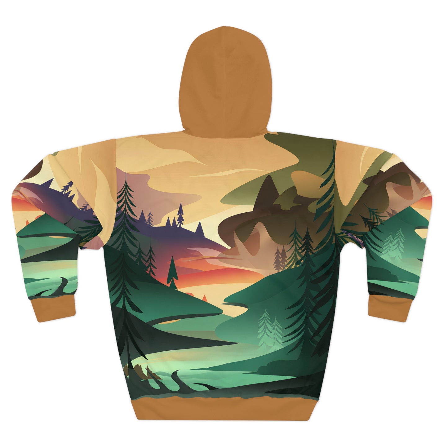 All Over Print Hoodie Twilight Embers Scenic Outdoor Adventure Apparel