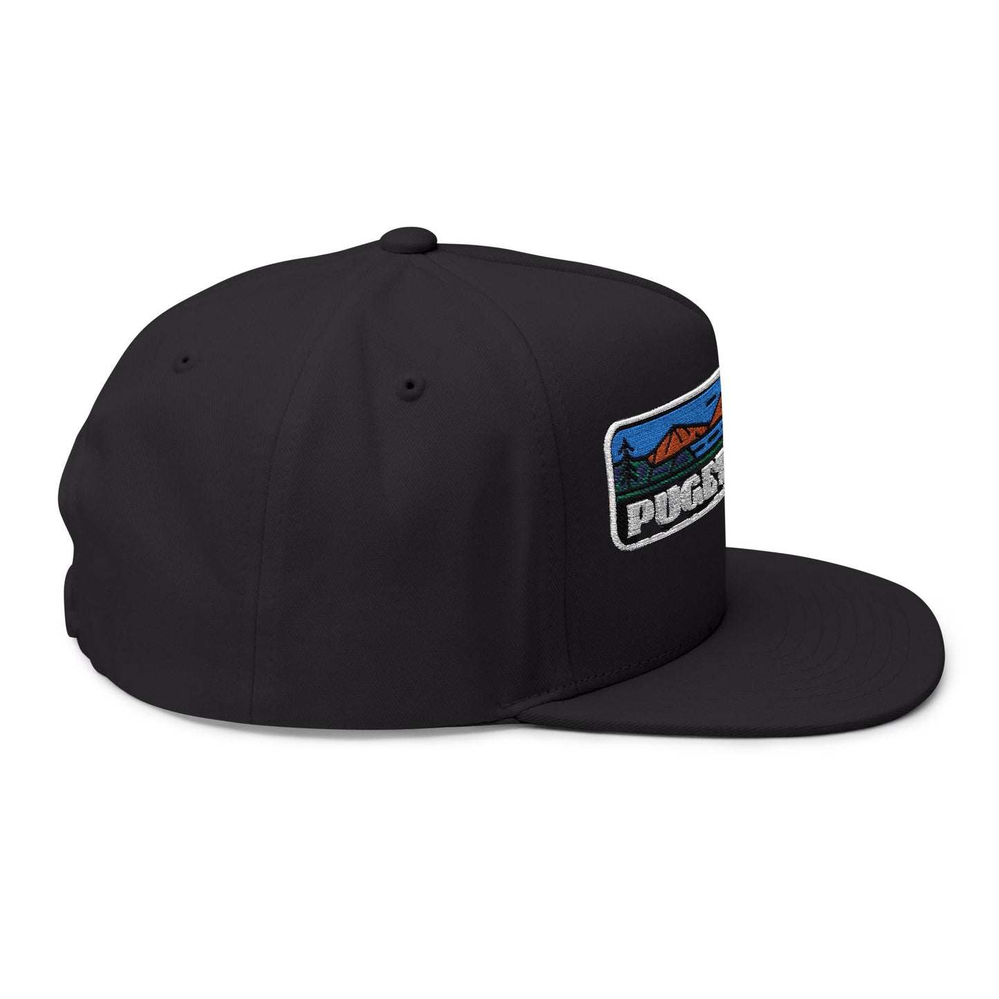 Puget Sound Flat Bill Snapback Hat Outdoor Apparel Adjustable Cap