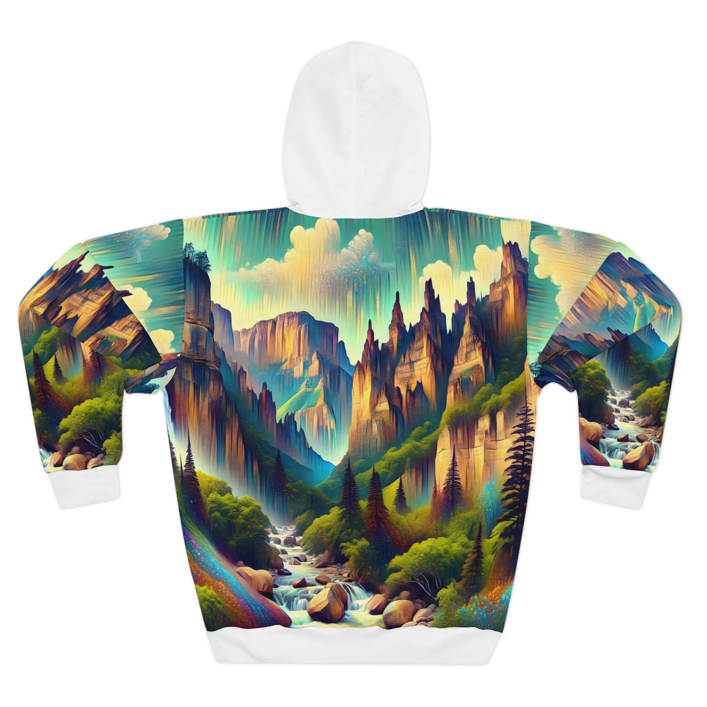 All-Over Print Hoodie Featuring Stunning Zion National Park Landscape Art