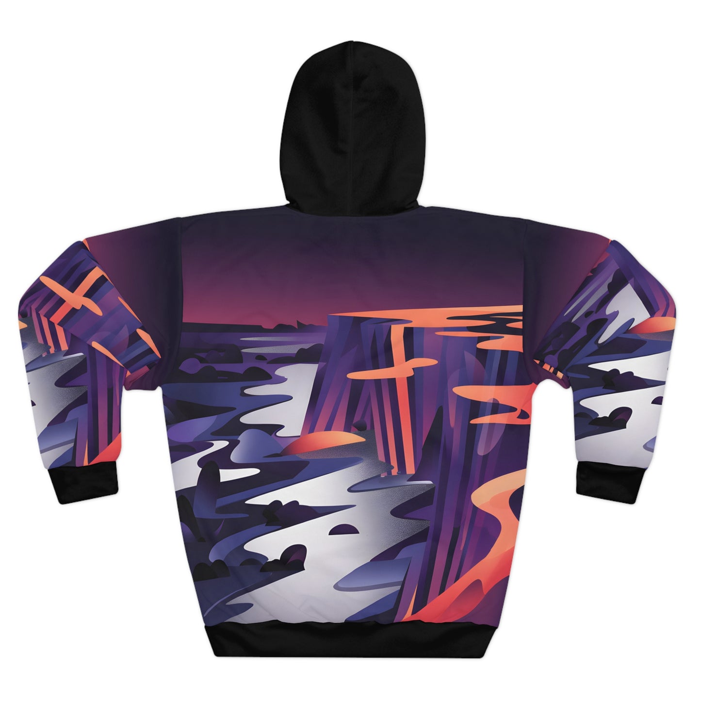 Nocturnal Cliffs All Over Print Hoodie Outdoor Adventure Apparel Casual Wear