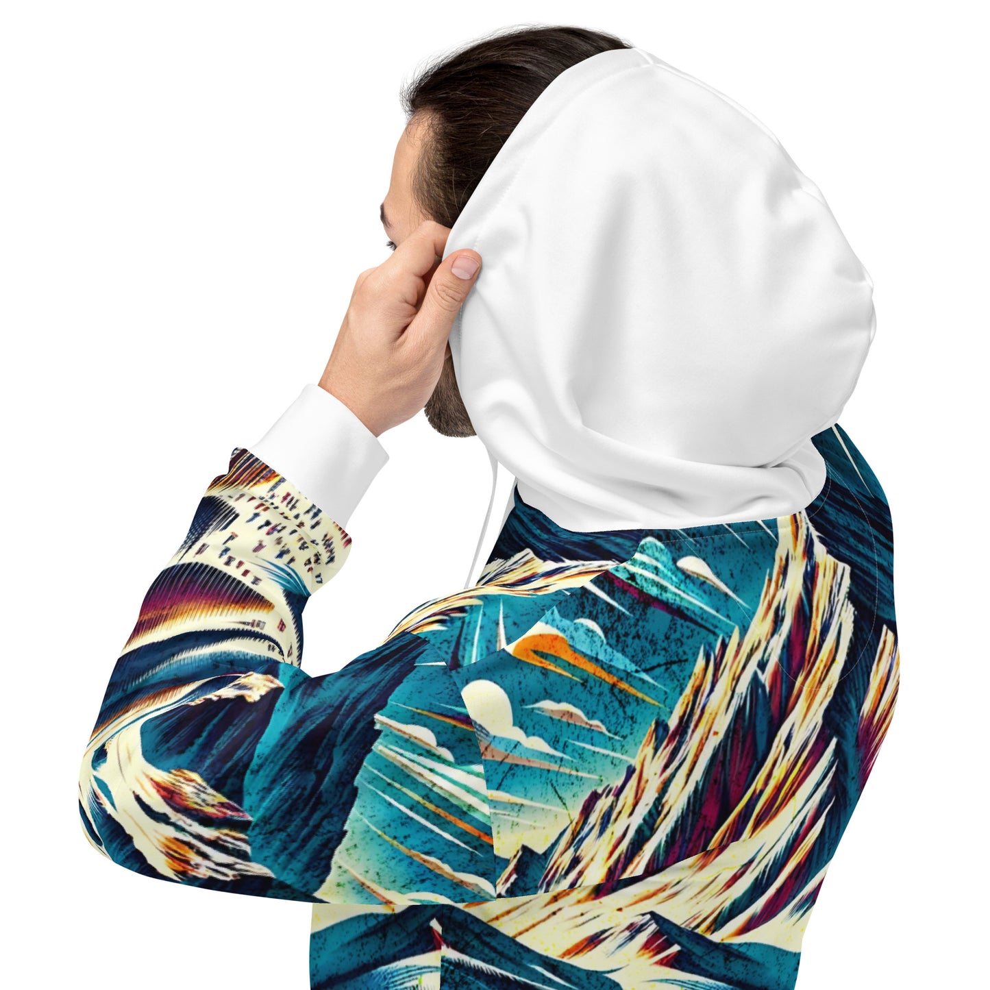 Mammoth Mountain CA Graphic Hoodie – Adult All-Over Print Pullover, Vibrant Multicolor