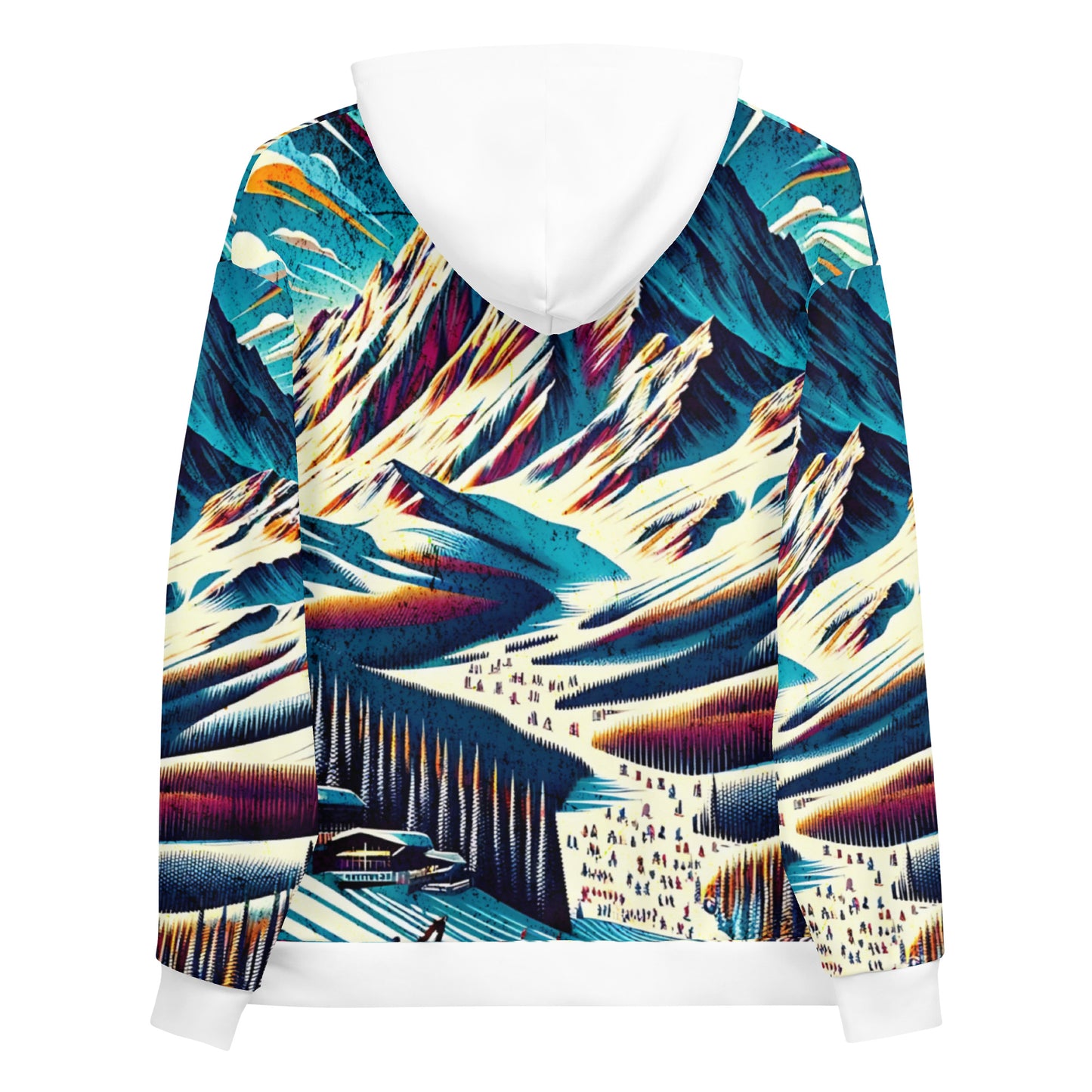 Mammoth Mountain CA Graphic Hoodie – Adult All-Over Print Pullover, Vibrant Multicolor
