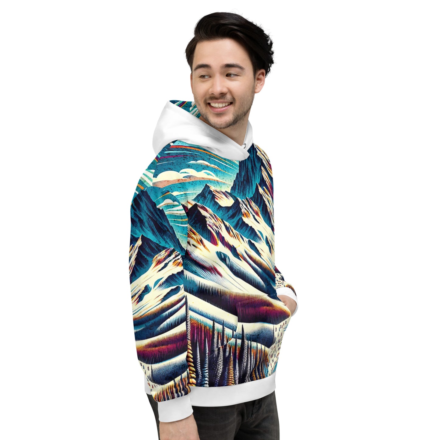 Mammoth Mountain CA Graphic Hoodie – Adult All-Over Print Pullover, Vibrant Multicolor