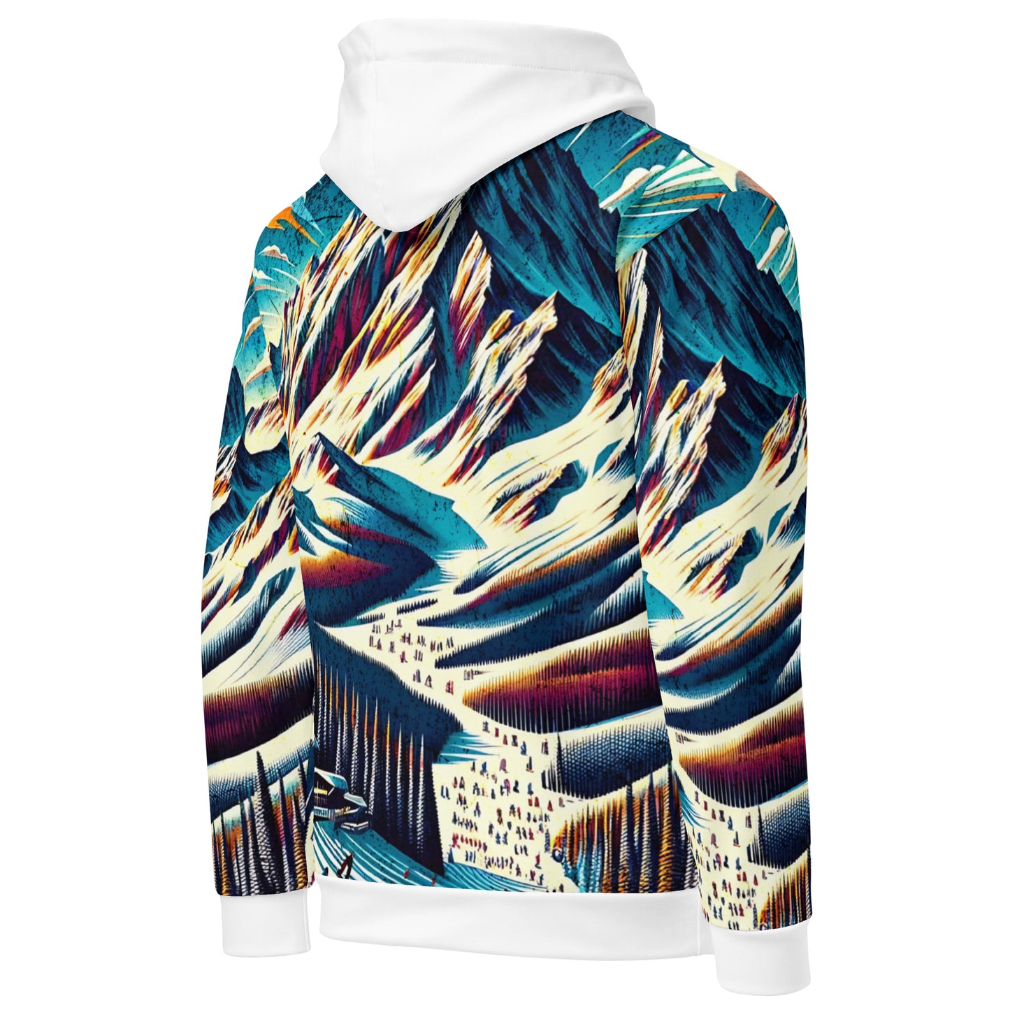 Mammoth Mountain CA Graphic Hoodie – Adult All-Over Print Pullover, Vibrant Multicolor