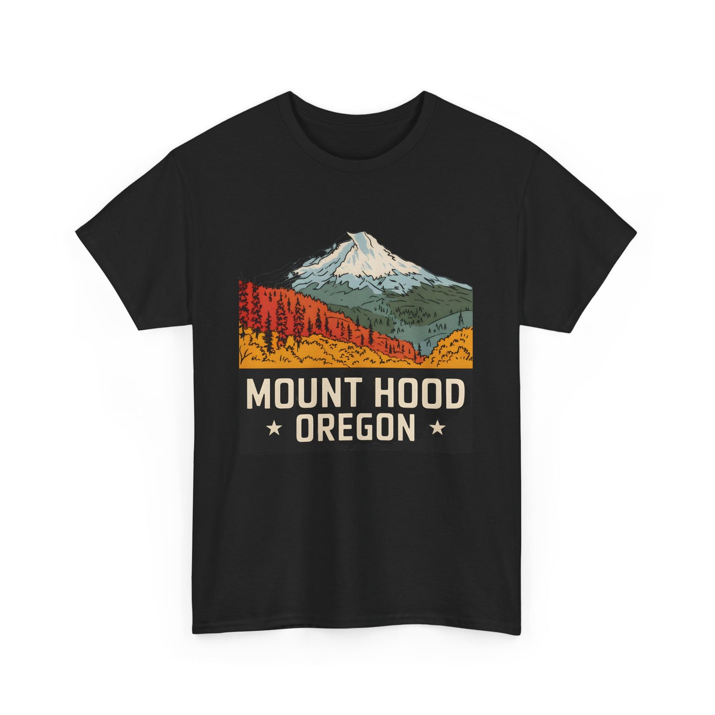 Mount Hood Oregon T-Shirt Unisex Hiking Tee Retro Mountain Nature Travel Gift
