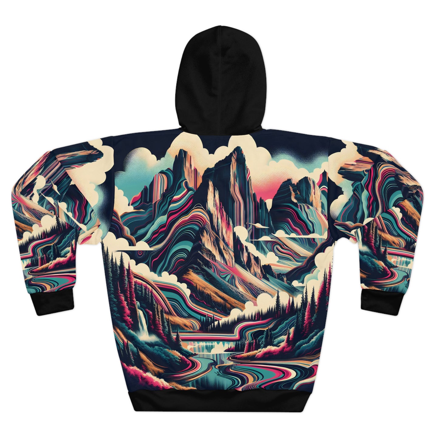 Mount Rainier All Over Print Pullover Hoodie Outdoor Apparel National Park