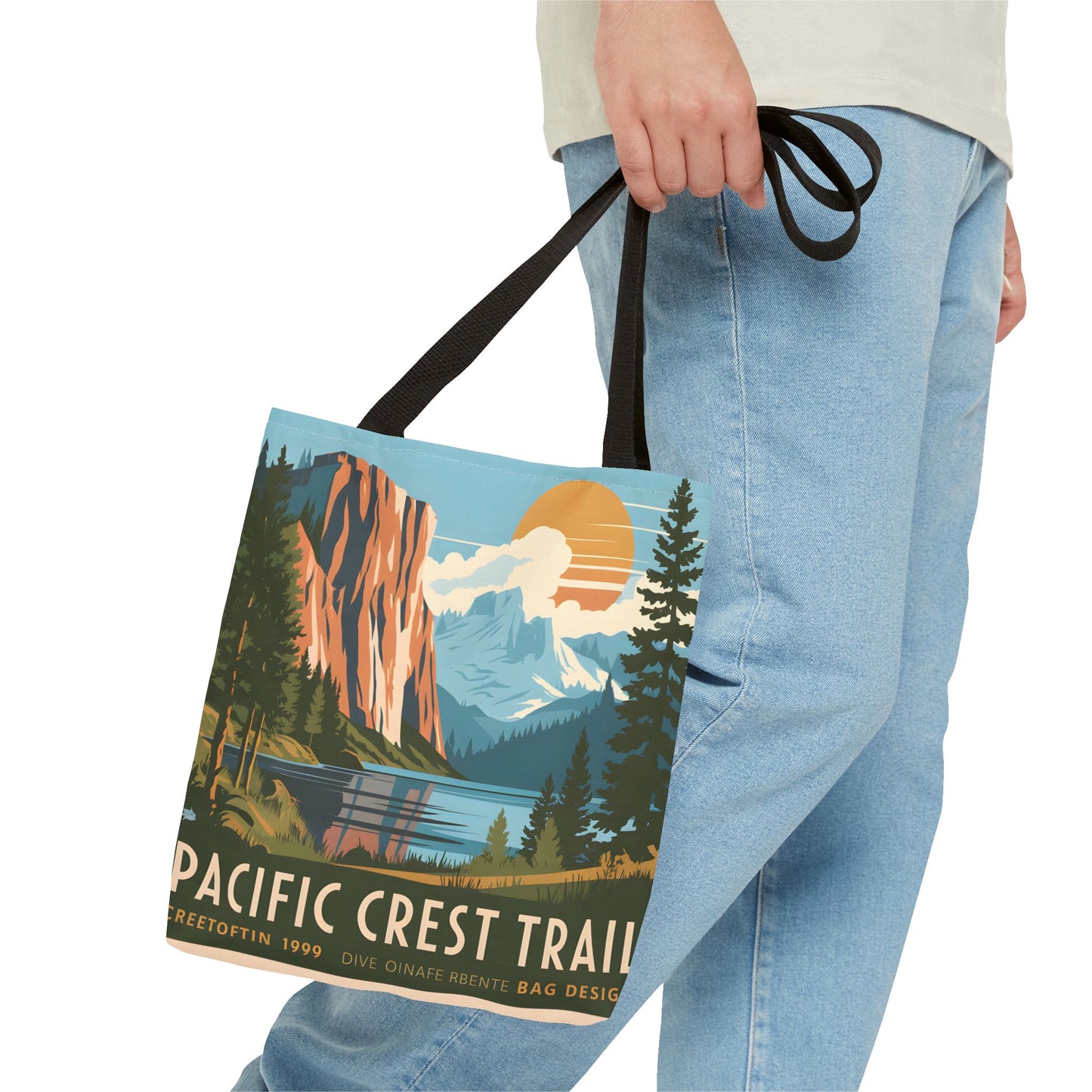 Pacific Crest Trail Tote Bag All Over Print Outdoor Adventure Gift 1999 Design