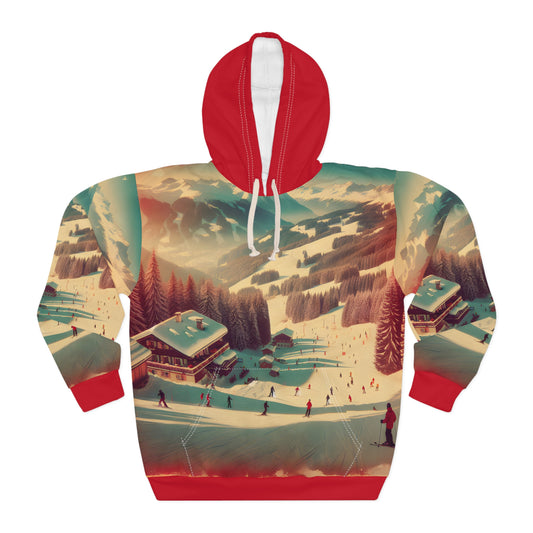 Sierra Nevada All Over Print Pullover Hoodie Outdoor Adventure Travel Apparel