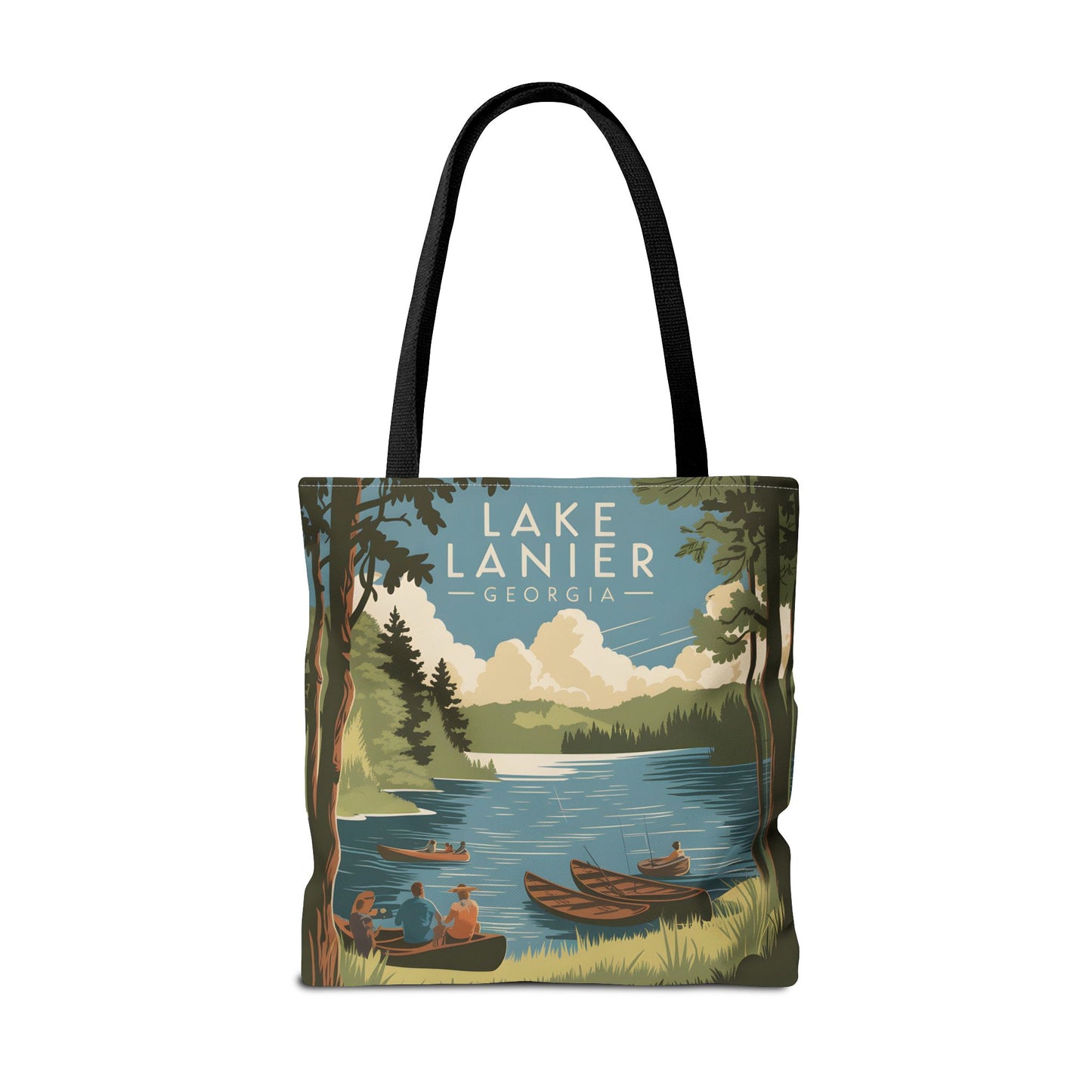 Lake Lanier Georgia All Over Print Tote Bag Scenic Nature Design Summer Vibes