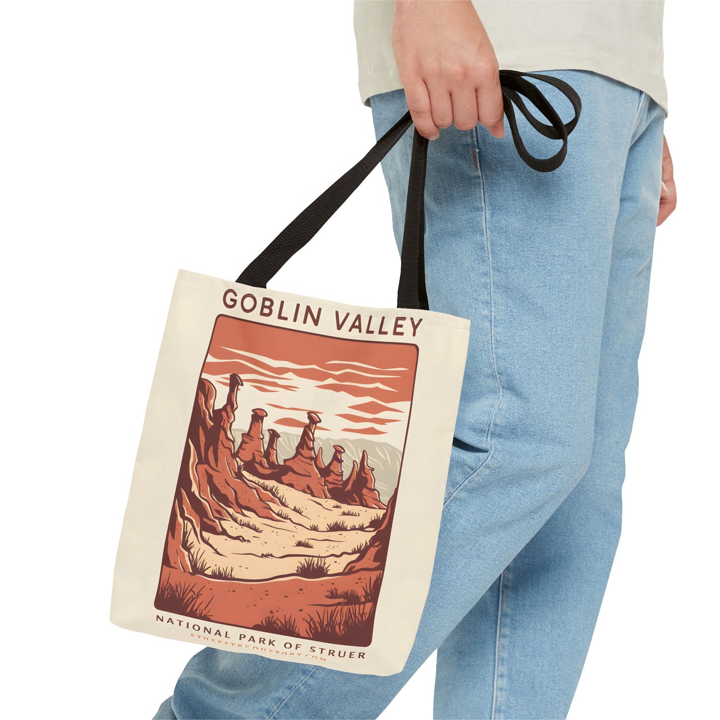 Goblin Valley All Over Print Tote Bag Unique Desert Landscape Design Apparel