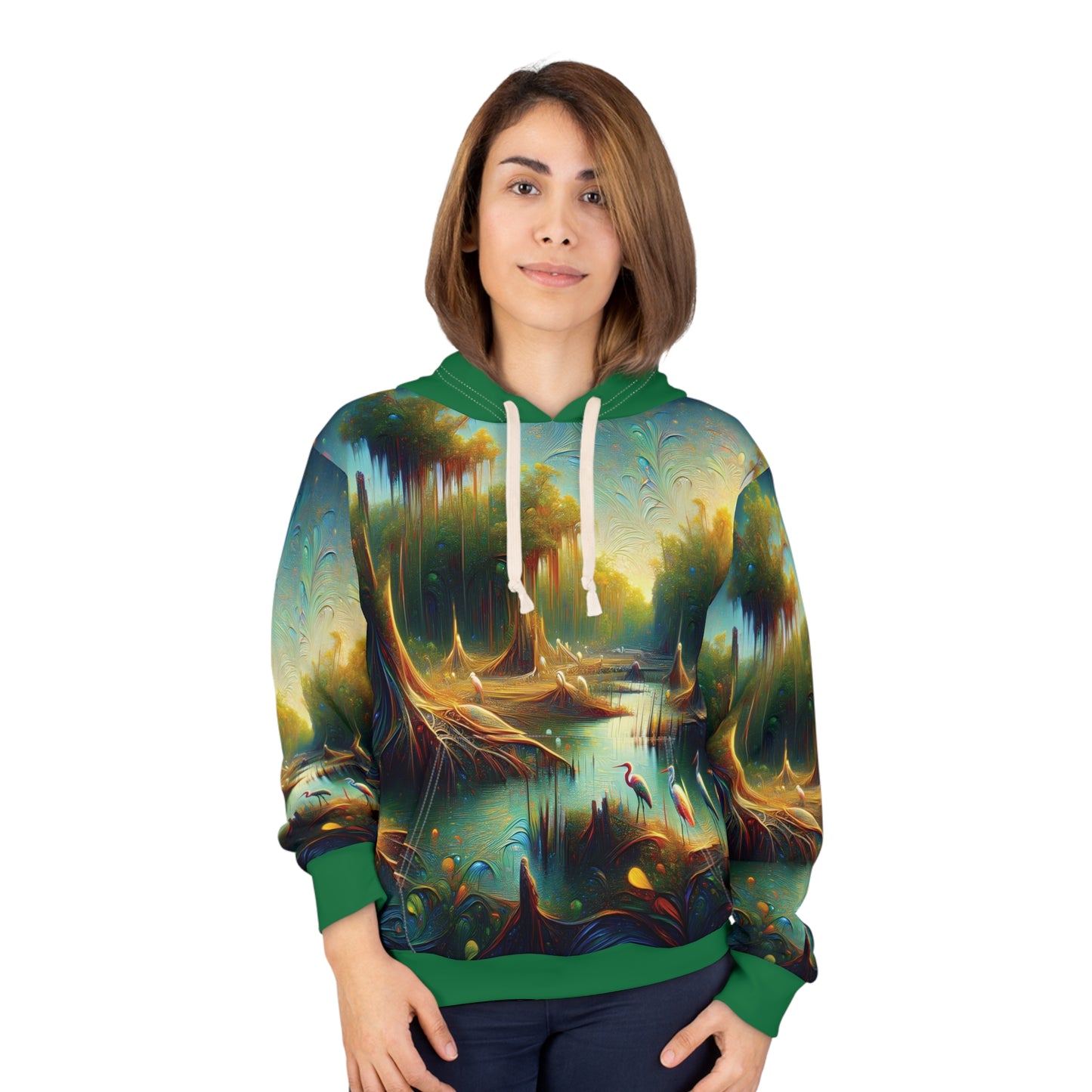Everglades Hoodie All Over Print Pullover Nature Swamp Graphic Forest Design