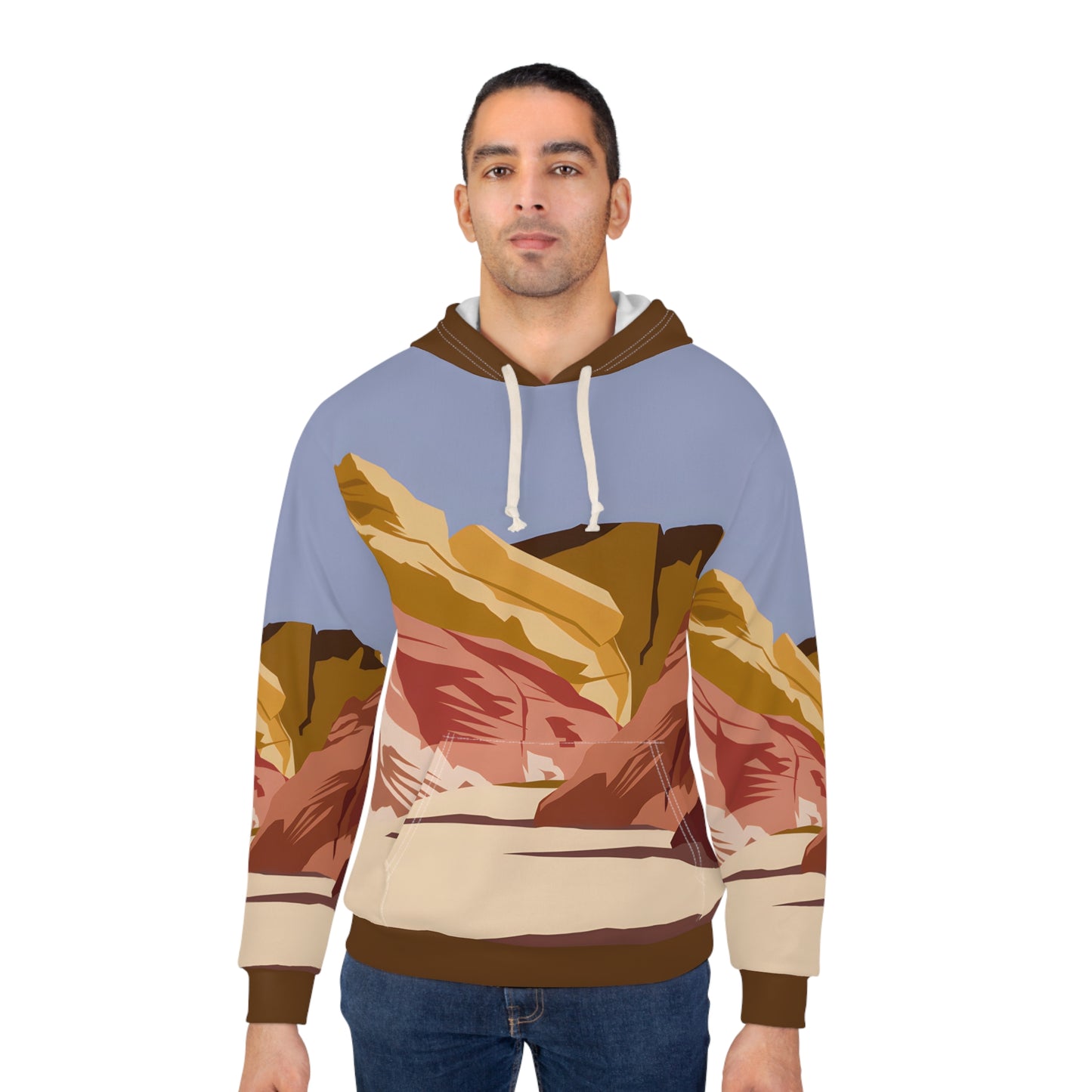 Twilight Canyon All Over Print Pullover Hoodie Outdoor Travel Apparel Unisex