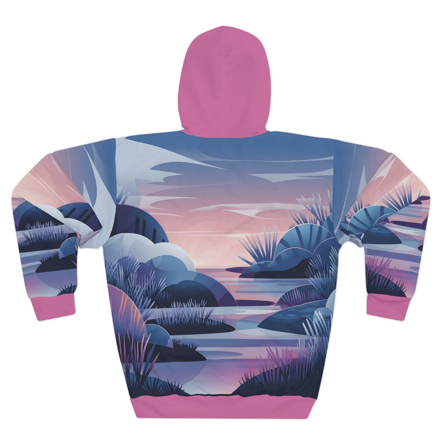 Twilight Frost All-Over Print Hoodie for Outdoor Adventures and Travel