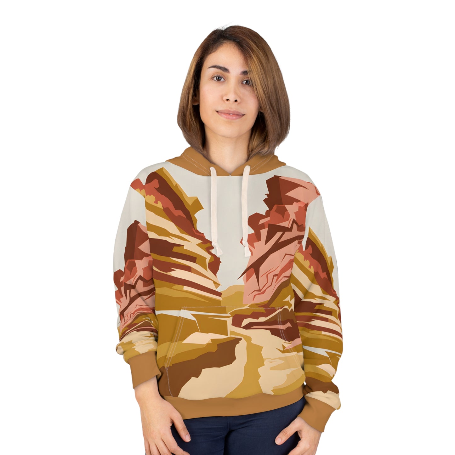 Twilight Canyon All Over Print Hoodie Outdoor Adventure Apparel Travel Wear