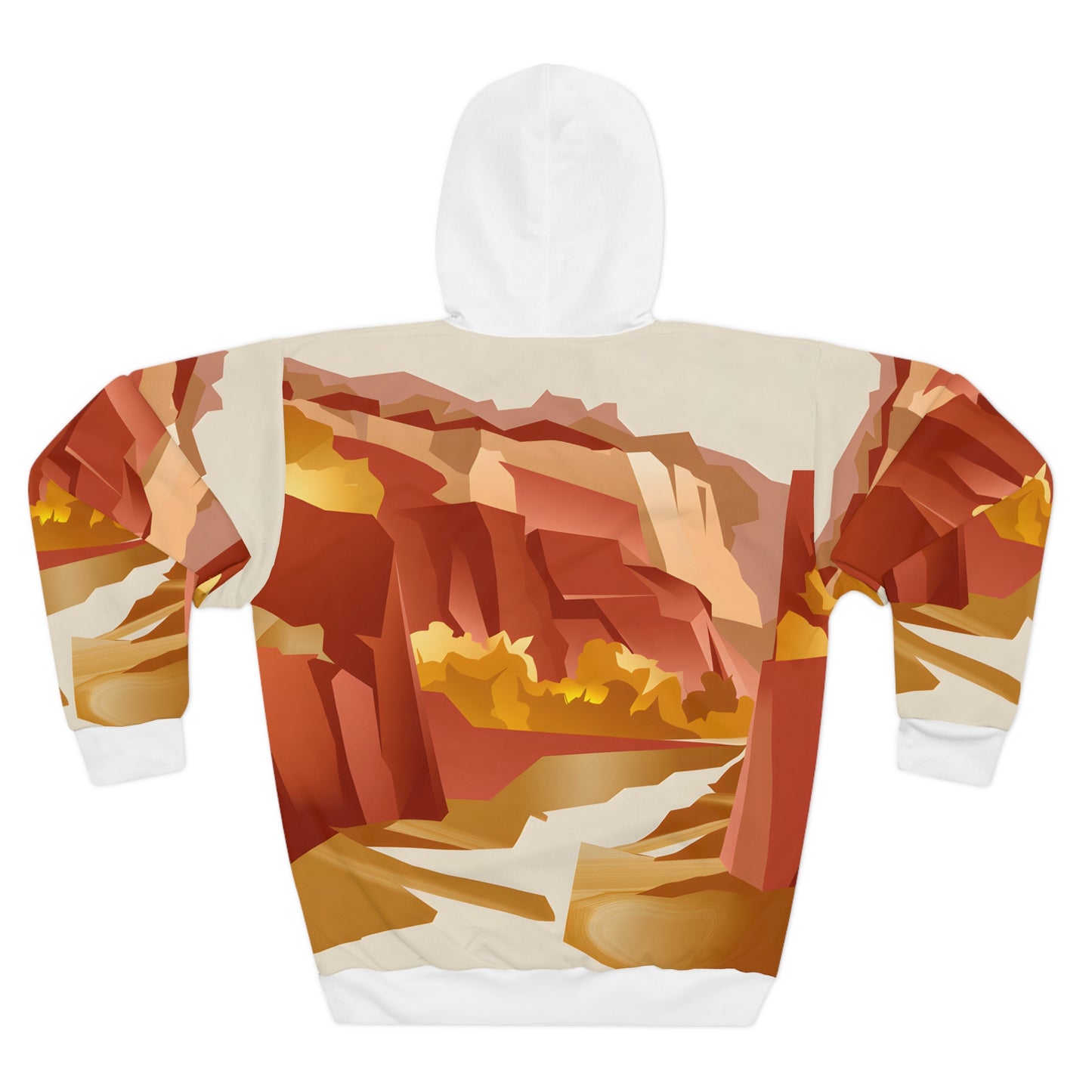 Crimson Cliffs All-Over Print Hoodie Outdoor Travel Apparel Unisex