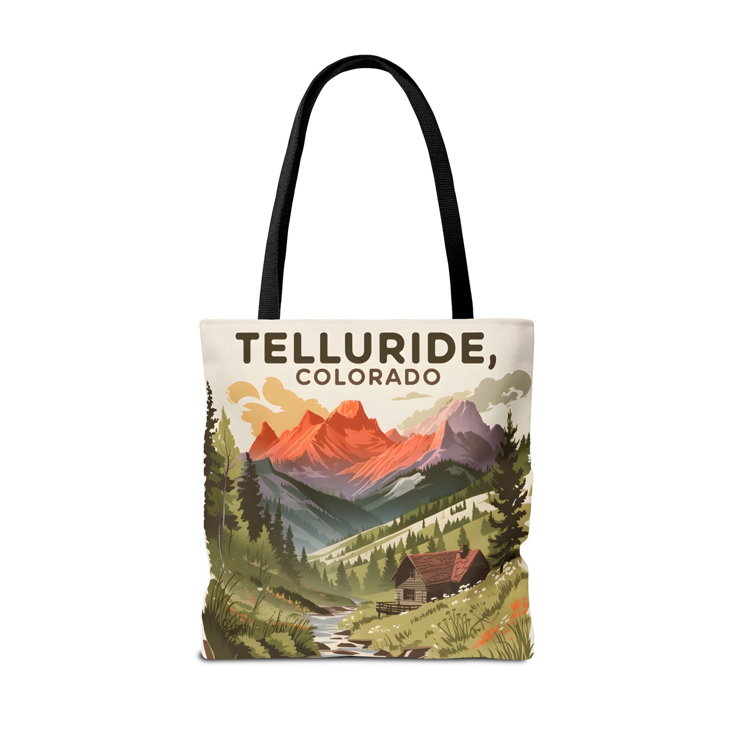 Telluride Colorado Tote Bag All Over Print Mountain Art Landscape Eco Friendly