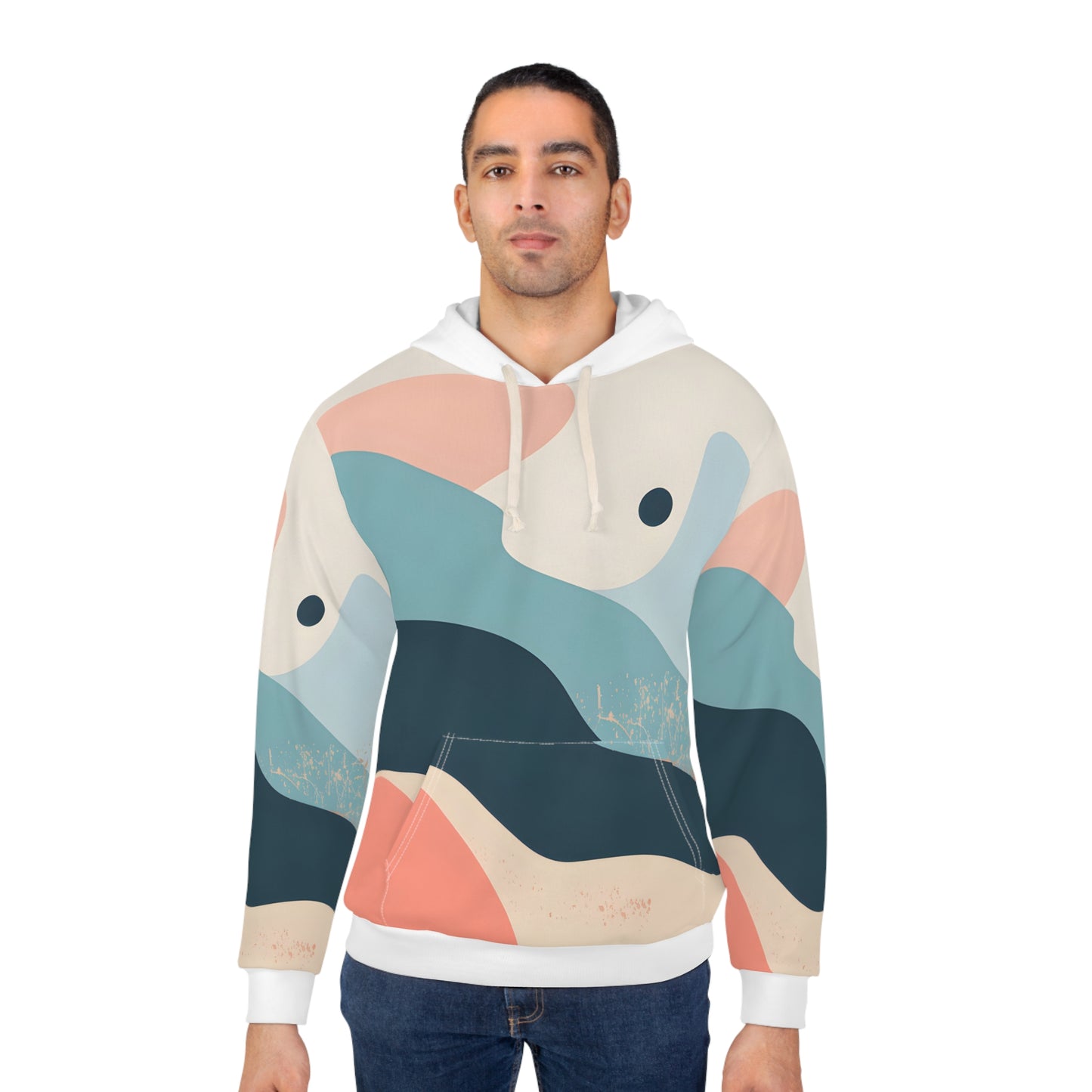 Silent Pulse All Over Print Pullover Hoodie Inspired Outdoor Travel Apparel