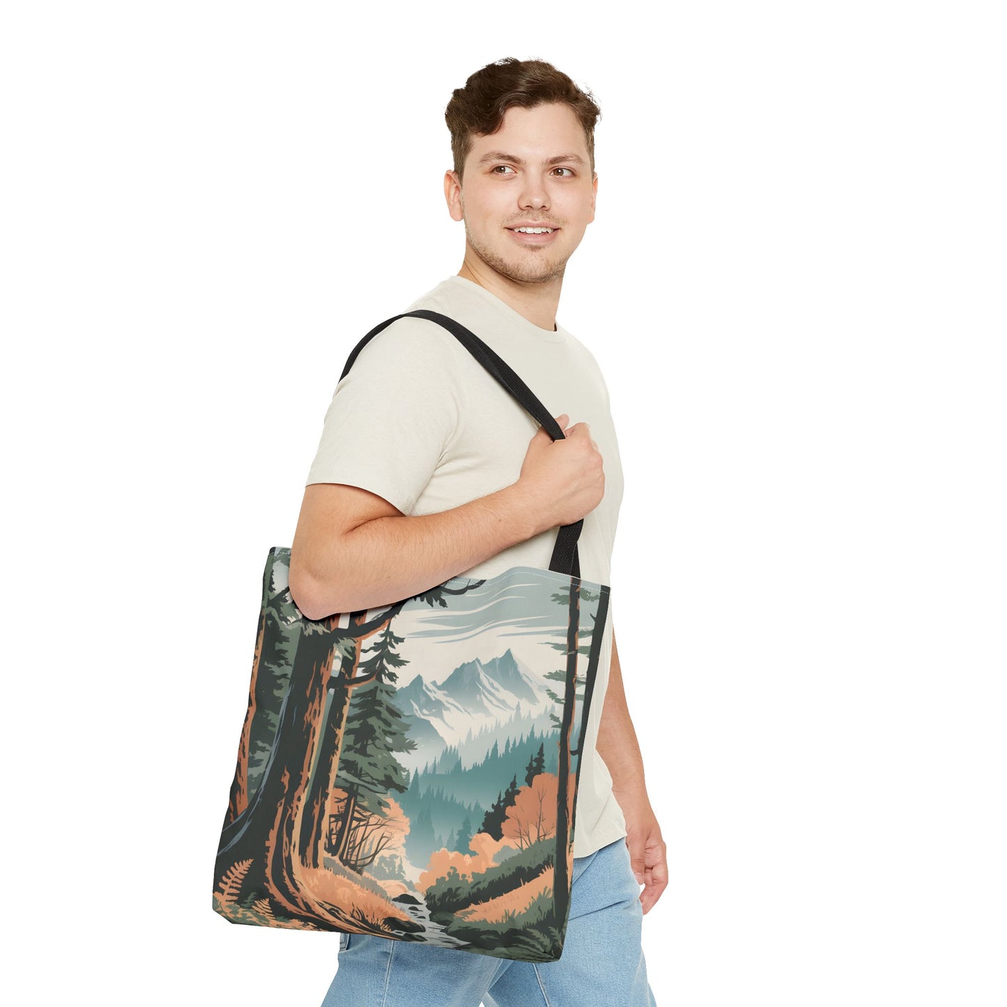 Olympic National Park All Over Print Tote Eco Friendly Nature Adventure Bag