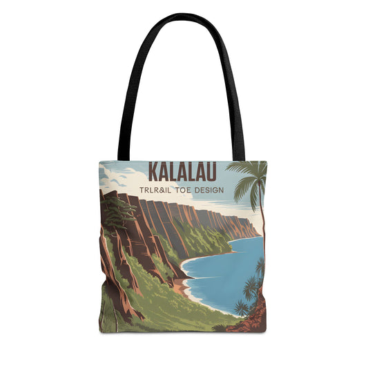 Kalalau Trail All Over Print Tote Bag Nature Lover Beach Scene Eco Friendly