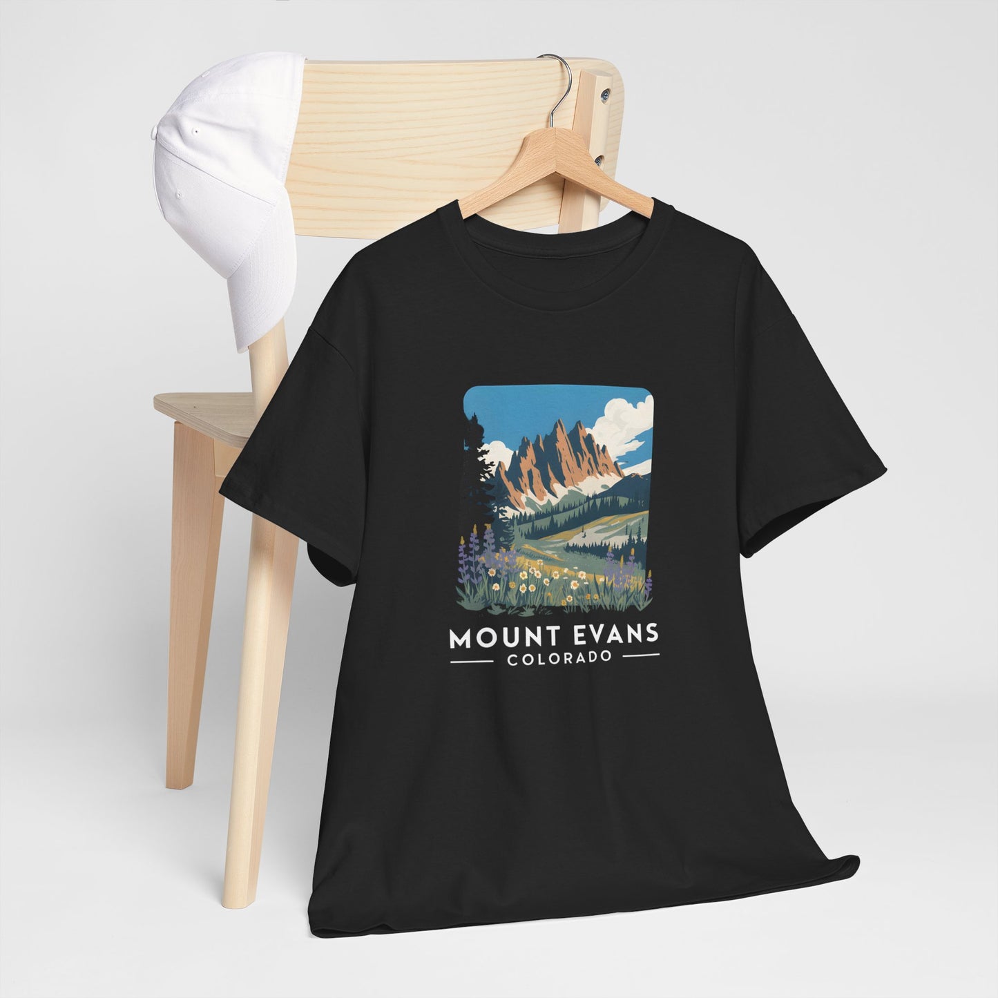 Mount Evans Colorado T-Shirt Scenic Mountain Nature Hiking Graphic Tee