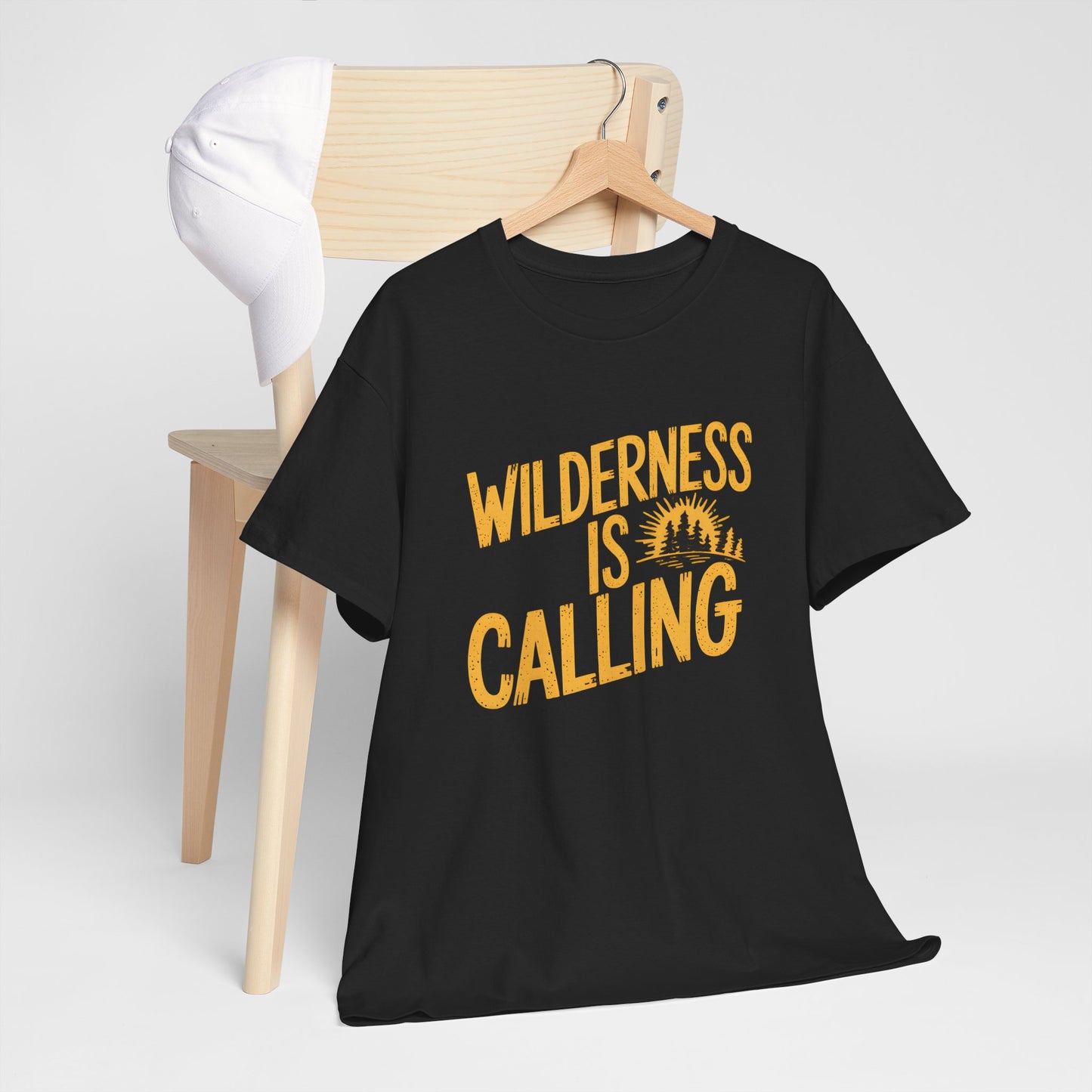 Wilderness Is Calling Vintage Camping Graphic Short Sleeve T-Shirt Adventure
