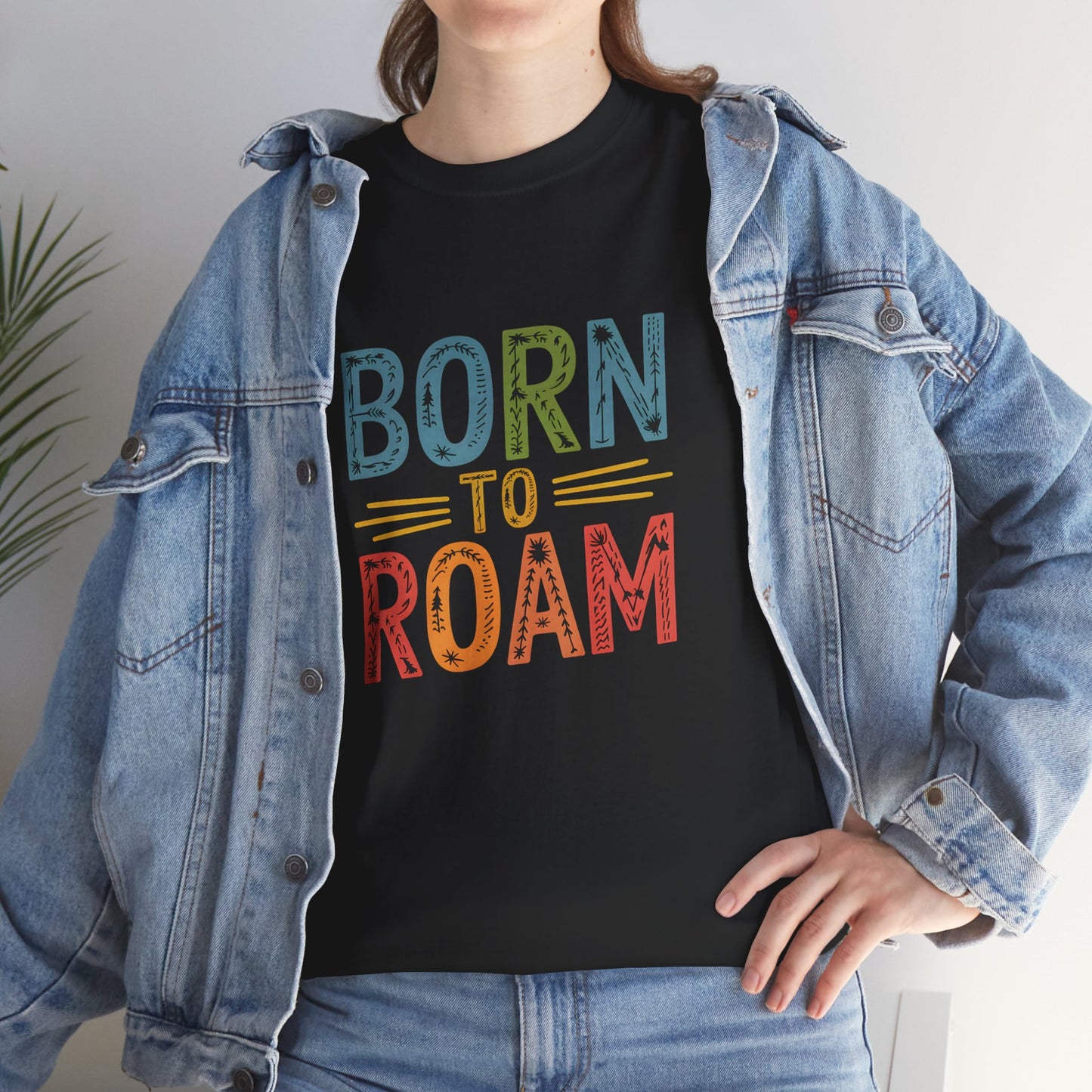 Born to Roam T-Shirt Adventure Travel Graphic Tee Unisex Hiking Outdoors Shirt