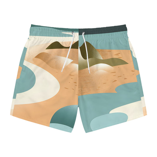 Cove Mist Mens Swim Trunks Stylish Beachwear for Summer Fun