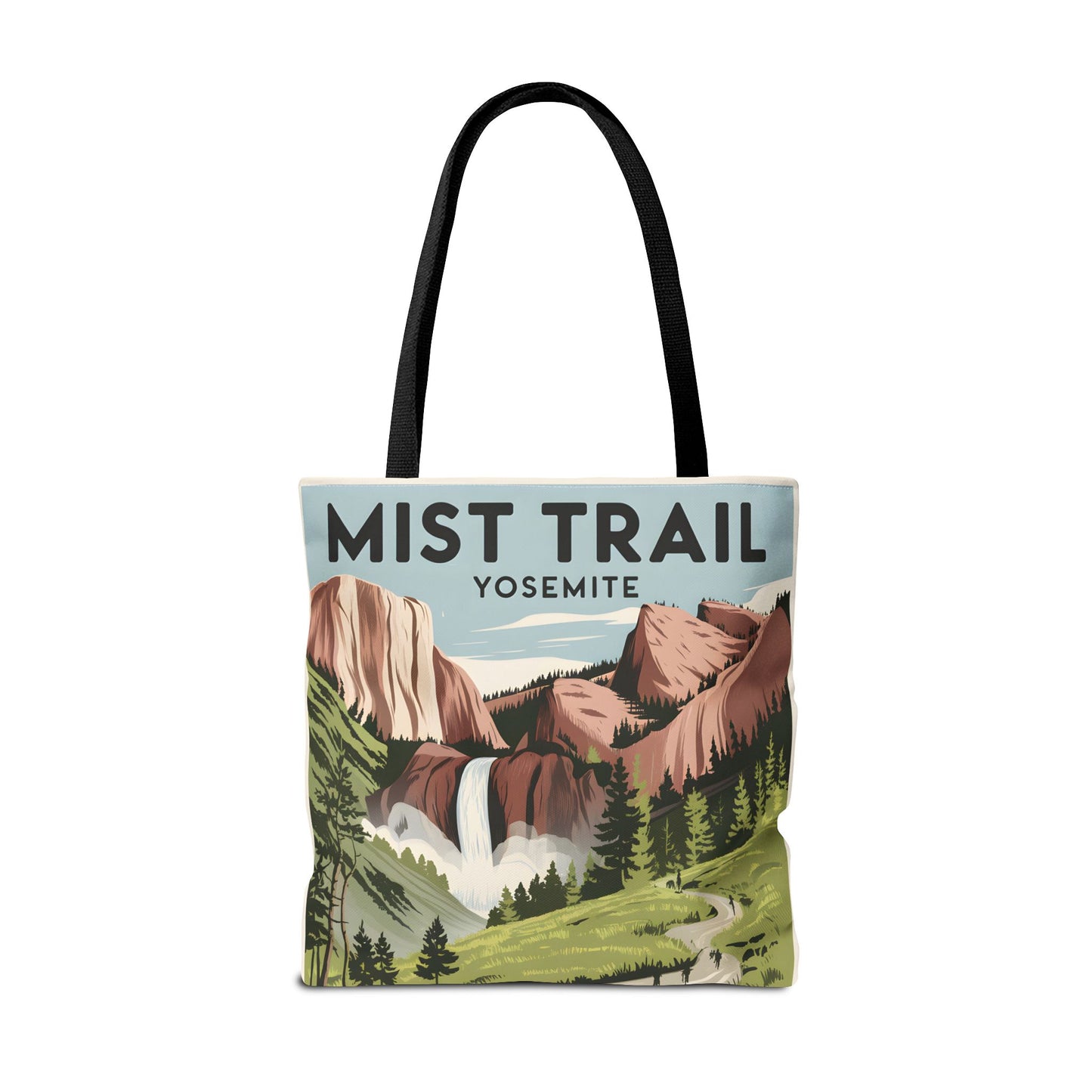 All Over Print Tote Bag Mist Trail Yosemite Nature Landscape Adventure Bag