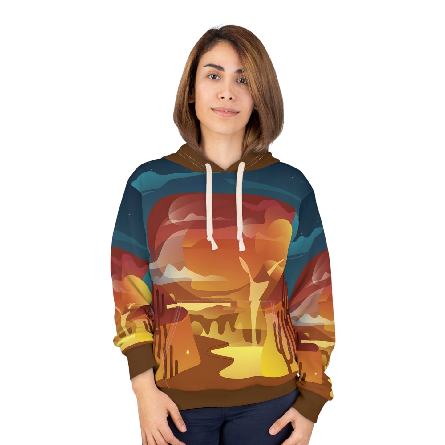 Firelight Twilight All-Over Print Pullover Hoodie Outdoor Adventure Apparel