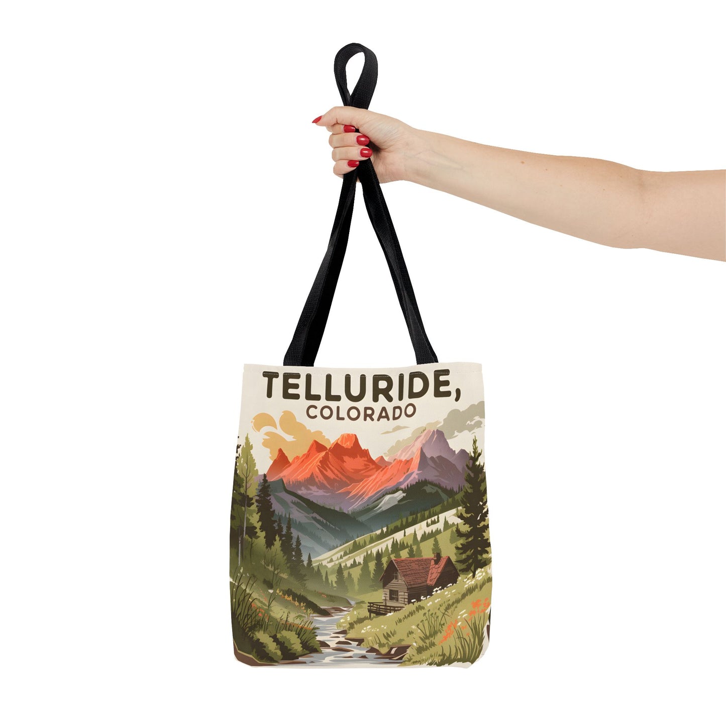 Telluride Colorado Tote Bag All Over Print Mountain Art Landscape Eco Friendly