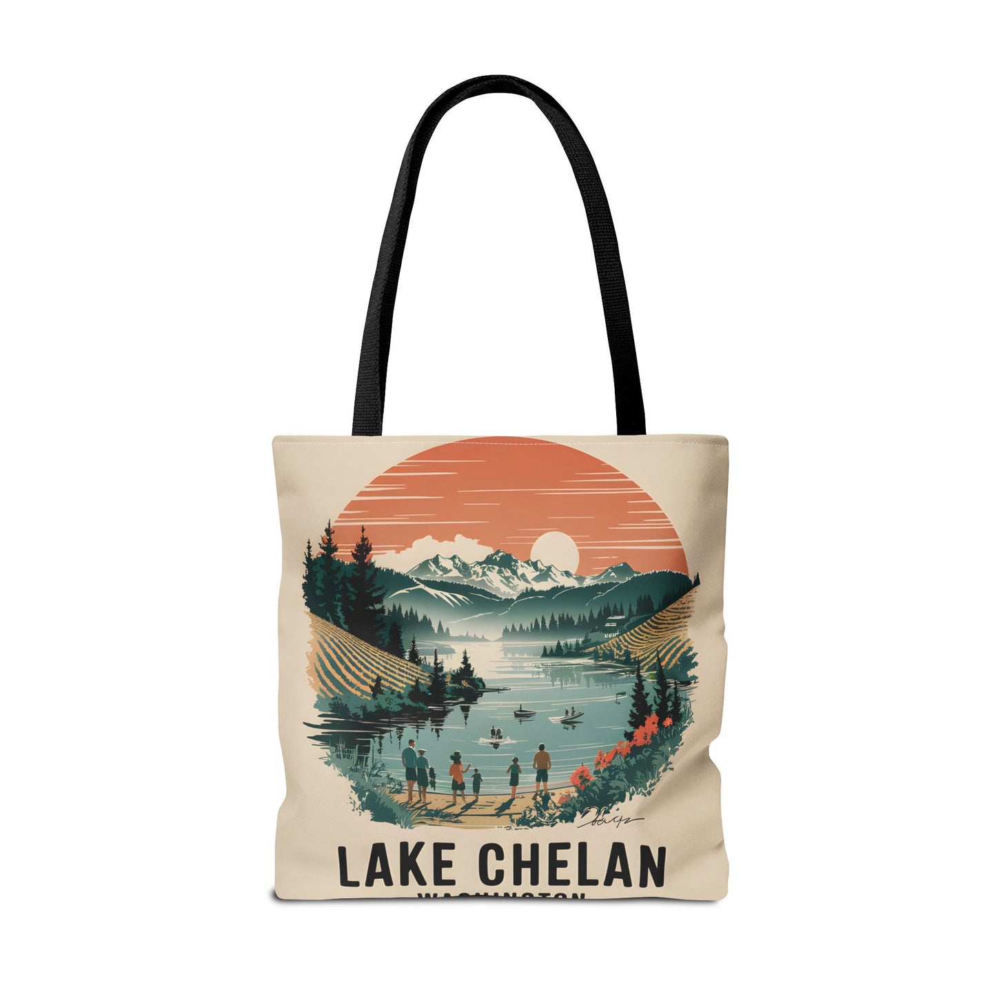 Lake Chelan Washington Scenic Tote Bag All Over Print Outdoor Adventure