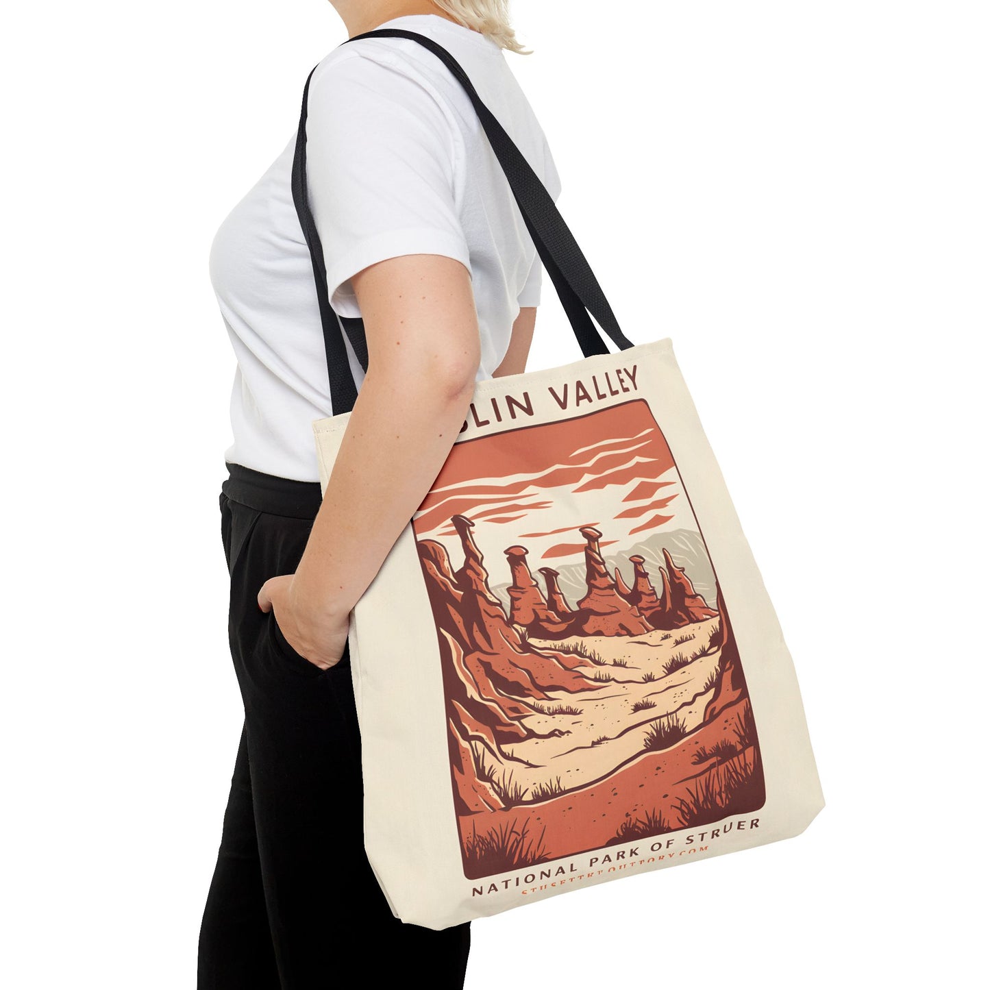Goblin Valley All Over Print Tote Bag Unique Desert Landscape Design Apparel