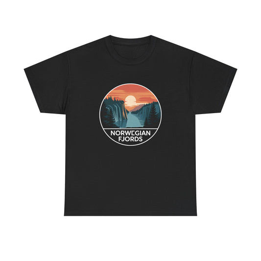 Norwegian Fjords Scenic Landscape T-Shirt Unisex Travel Apparel - T Shirt