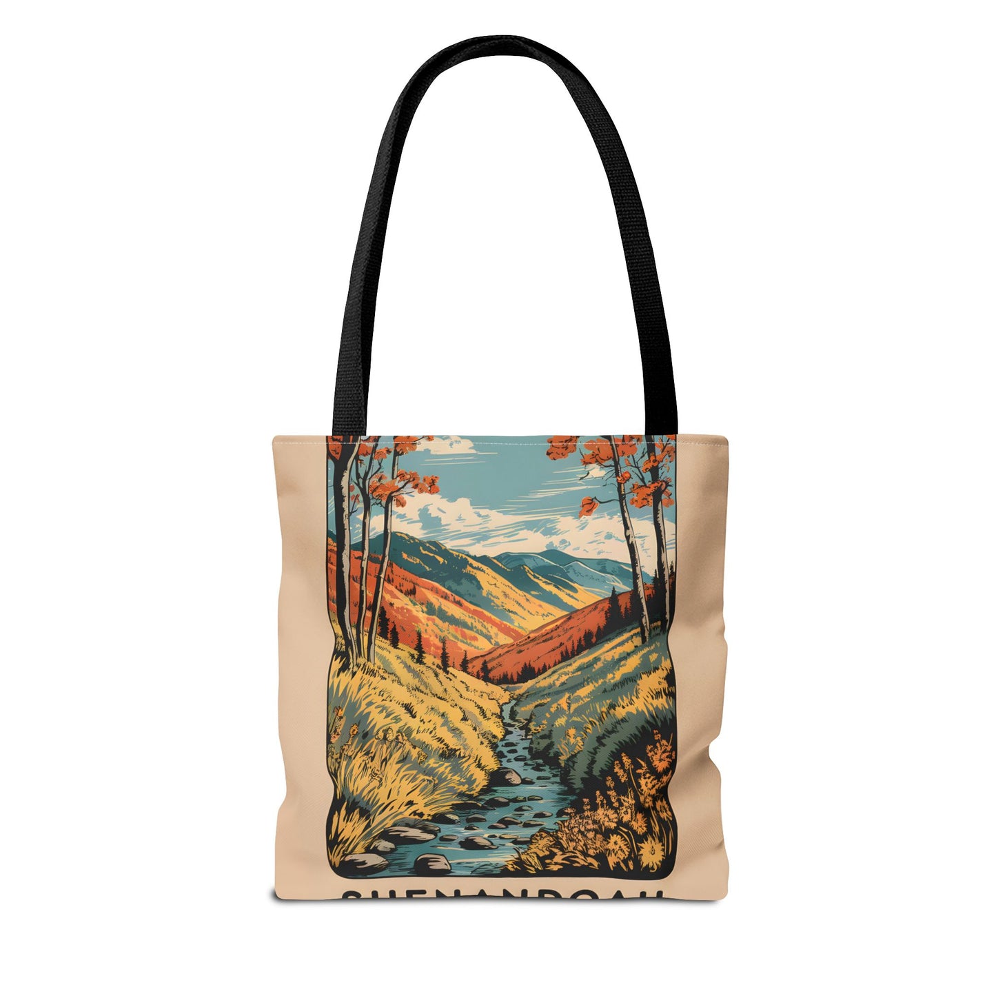 Shenandoah Tote Bag Scenic Mountain Print Nature Hiking Gift Adventure Art