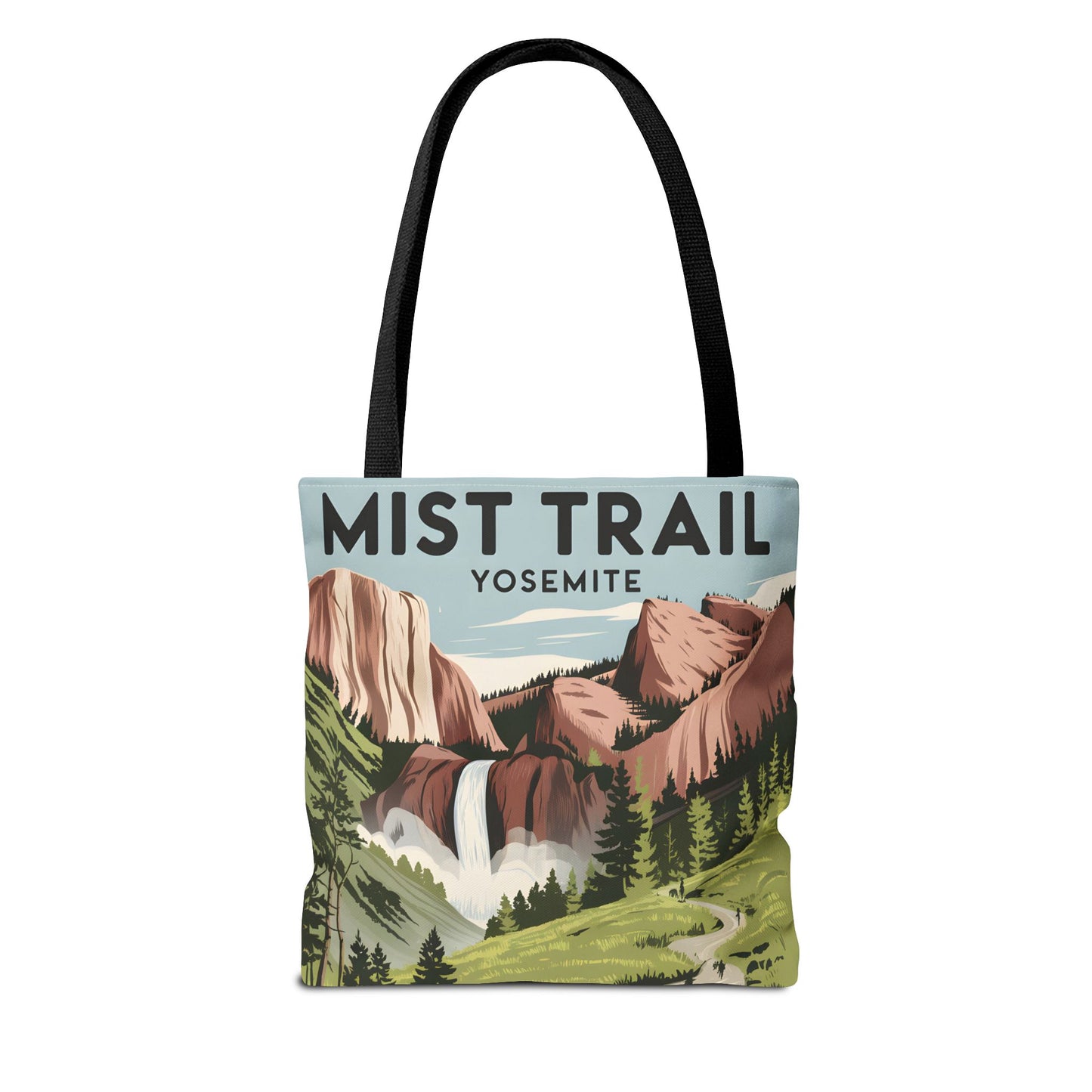 All Over Print Tote Bag Mist Trail Yosemite Nature Landscape Adventure Bag
