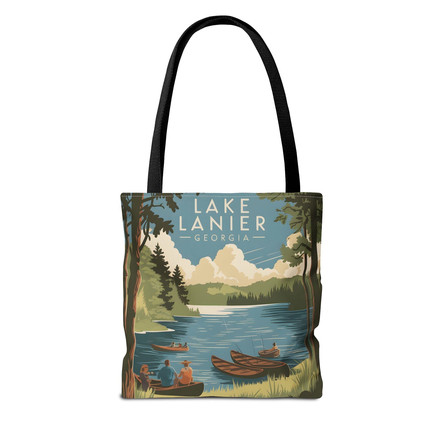 Lake Lanier Georgia All Over Print Tote Bag Scenic Nature Design Summer Vibes