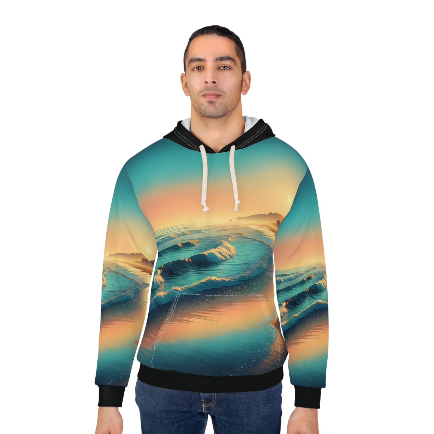 Seaside Oregon Hoodie All Over Print Coastal Travel Adventure Apparel Wear