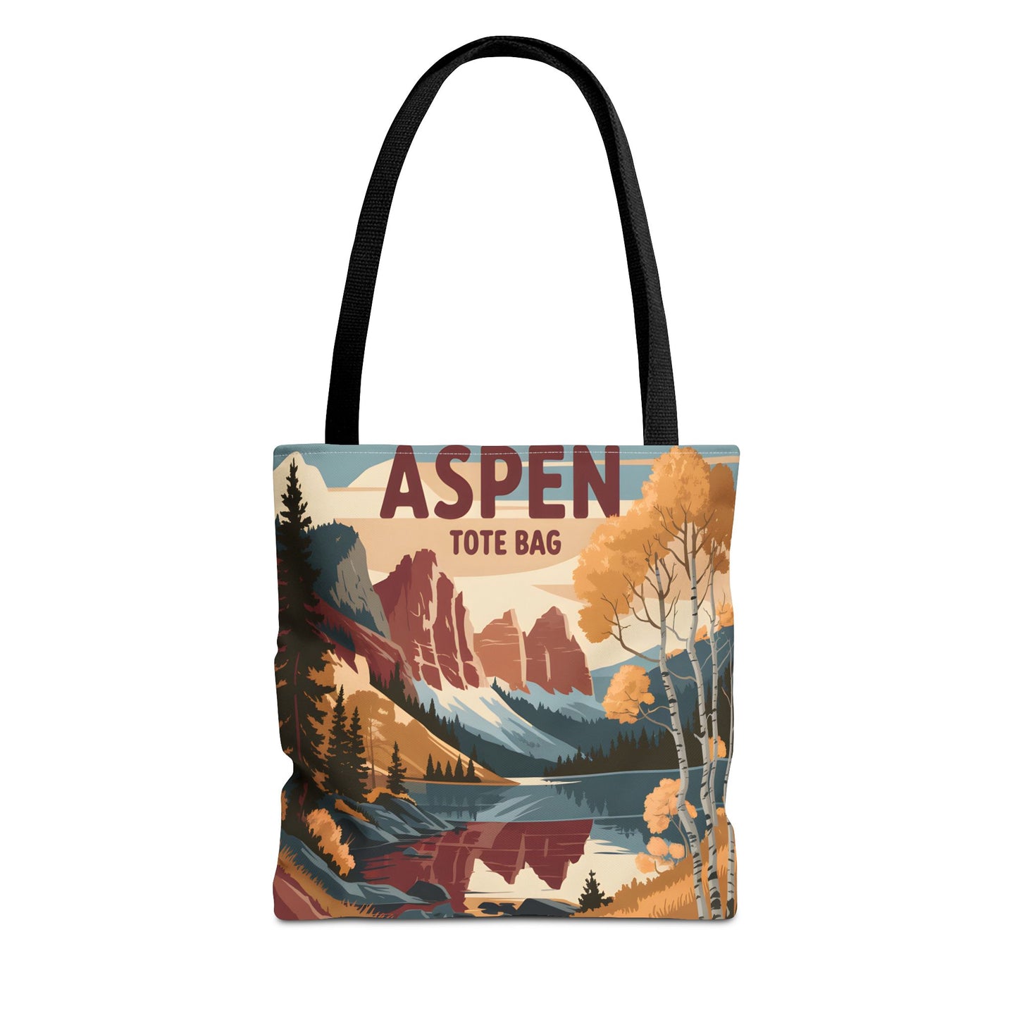 Aspen Landscape All Over Print Tote Bag Travel Shopping Eco Friendly Apparel