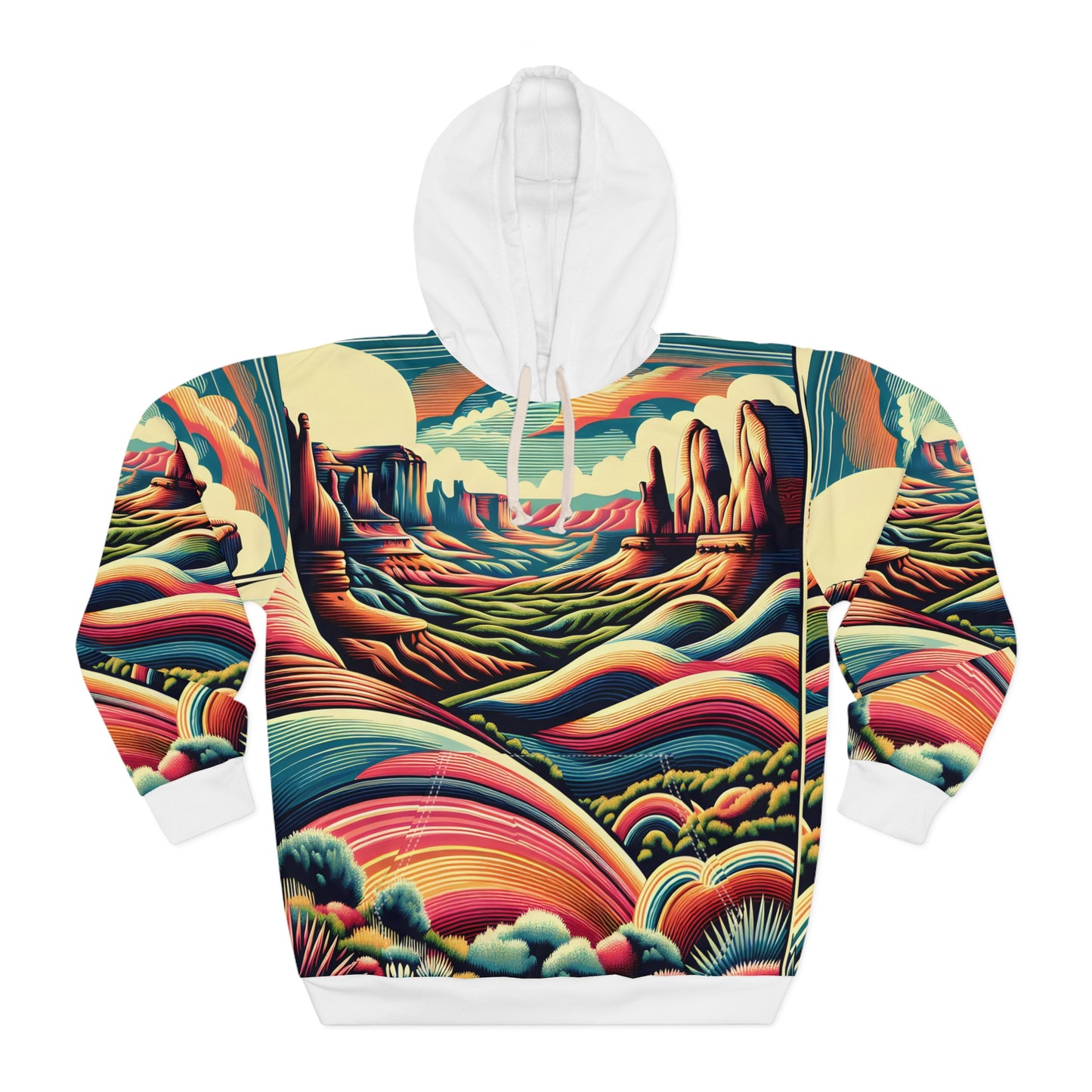 Arches National Park All Over Print Hoodie Style Outdoor Apparel Pullover Casual