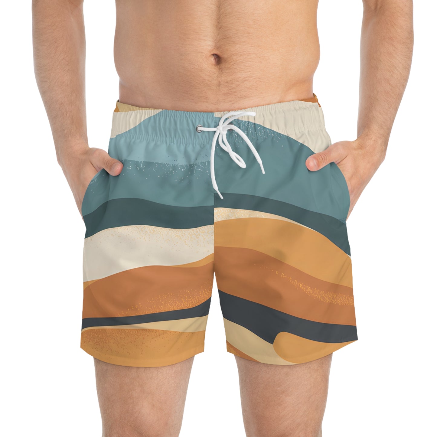 Pismo Beach Mens Swim Trunks Summer Beachwear Casual Swim Shorts Surf Quick Dry