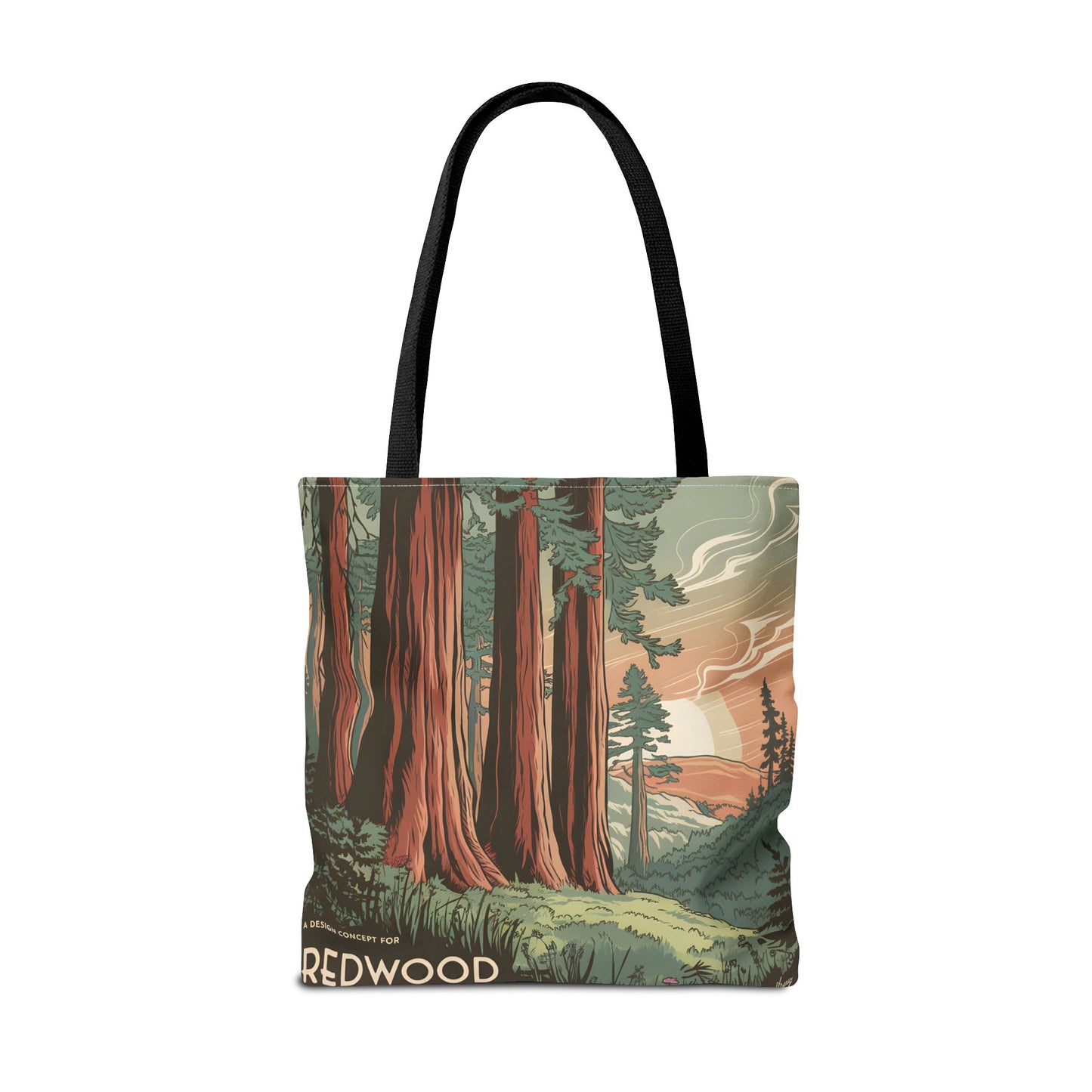 Redwood National Park All Over Print Tote Bag Eco Friendly Travel Accessory