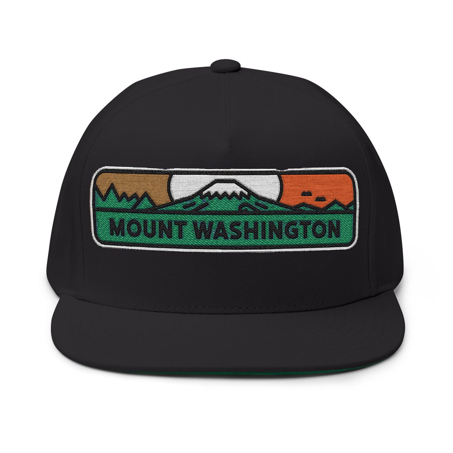 Mount Washington Flat Bill Hat Outdoor Adventure Stylish Headwear Adjustable