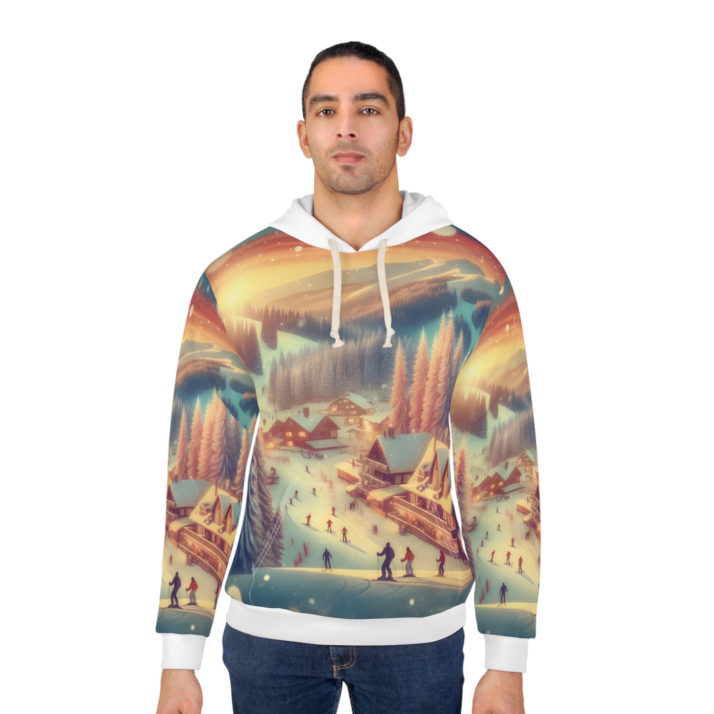 Big Sky Montana All Over Print Hoodie for Outdoor Adventures Travel Apparel
