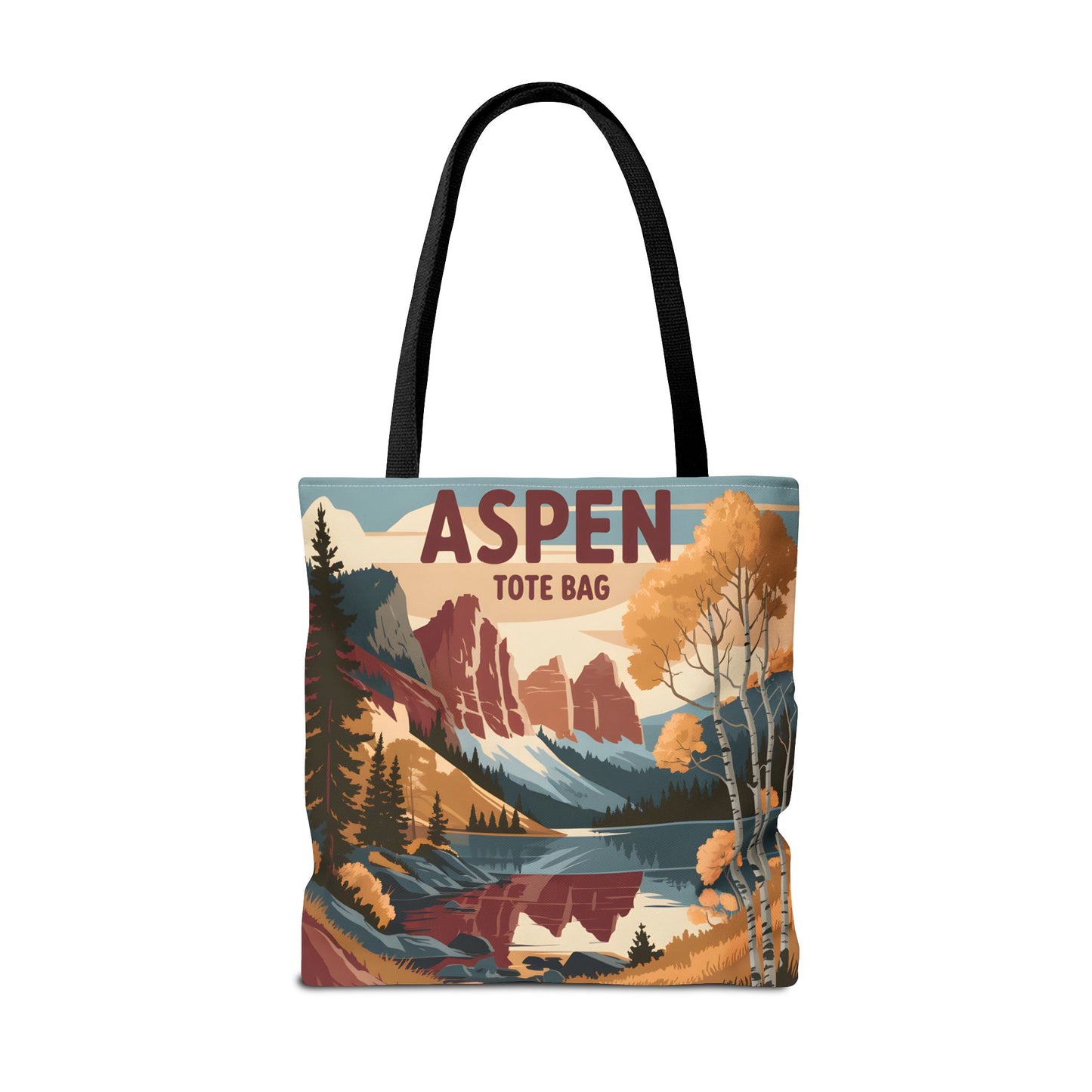 Aspen Landscape All Over Print Tote Bag Travel Shopping Eco Friendly Apparel