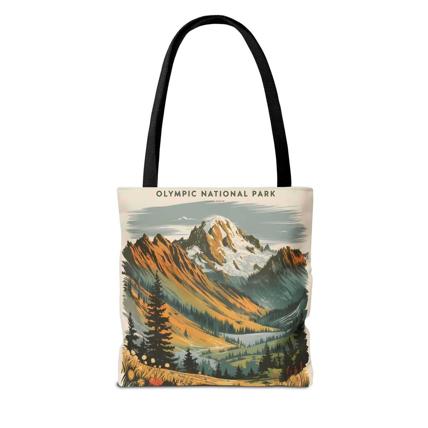 Olympic National Park Tote Bag Nature Scene All Over Print Eco Friendly Apparel