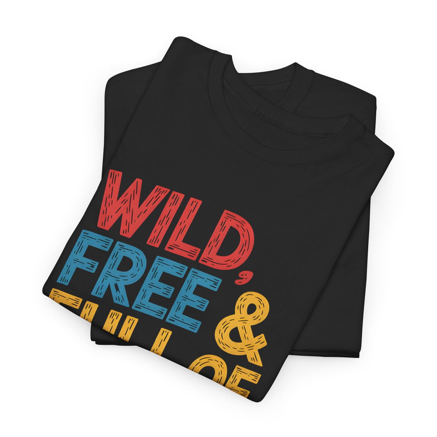 Wild Free Full of Coffee Graphic Tee Retro Coffee Lover Shirt Casual Apparel