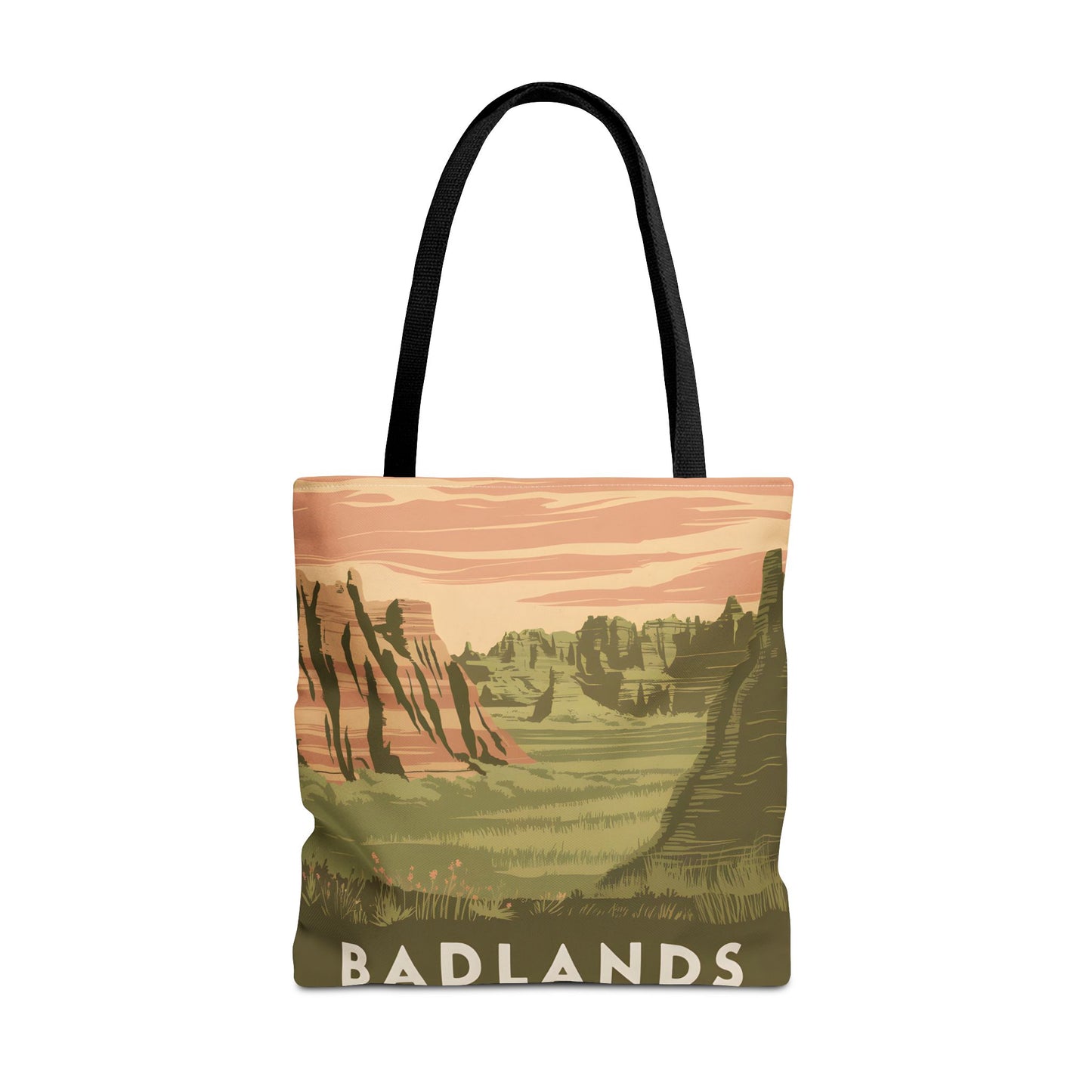 Badlands National Park All Over Print Tote Bag Eco-Friendly Travel Accessory