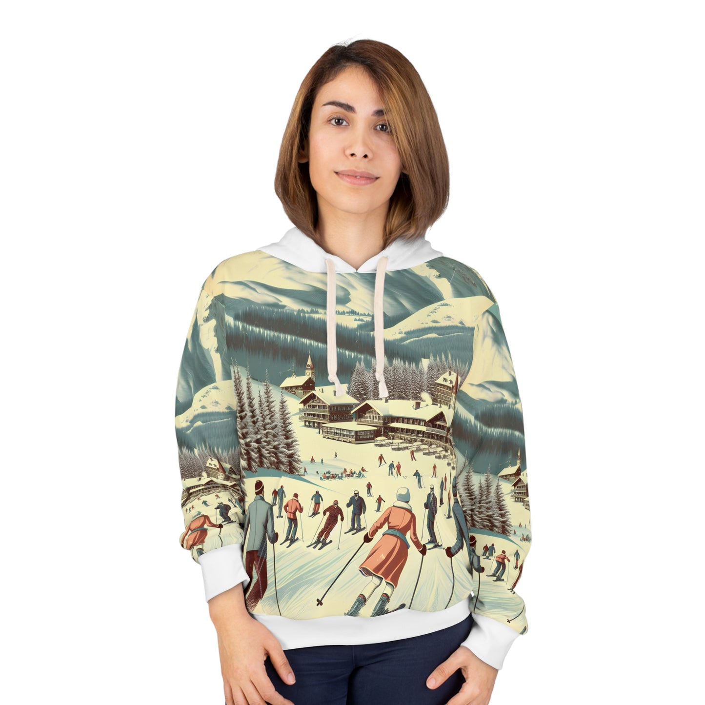 Steamboat Springs All Over Print Pullover Hoodie Ski Apparel Travel Outdoor Gear
