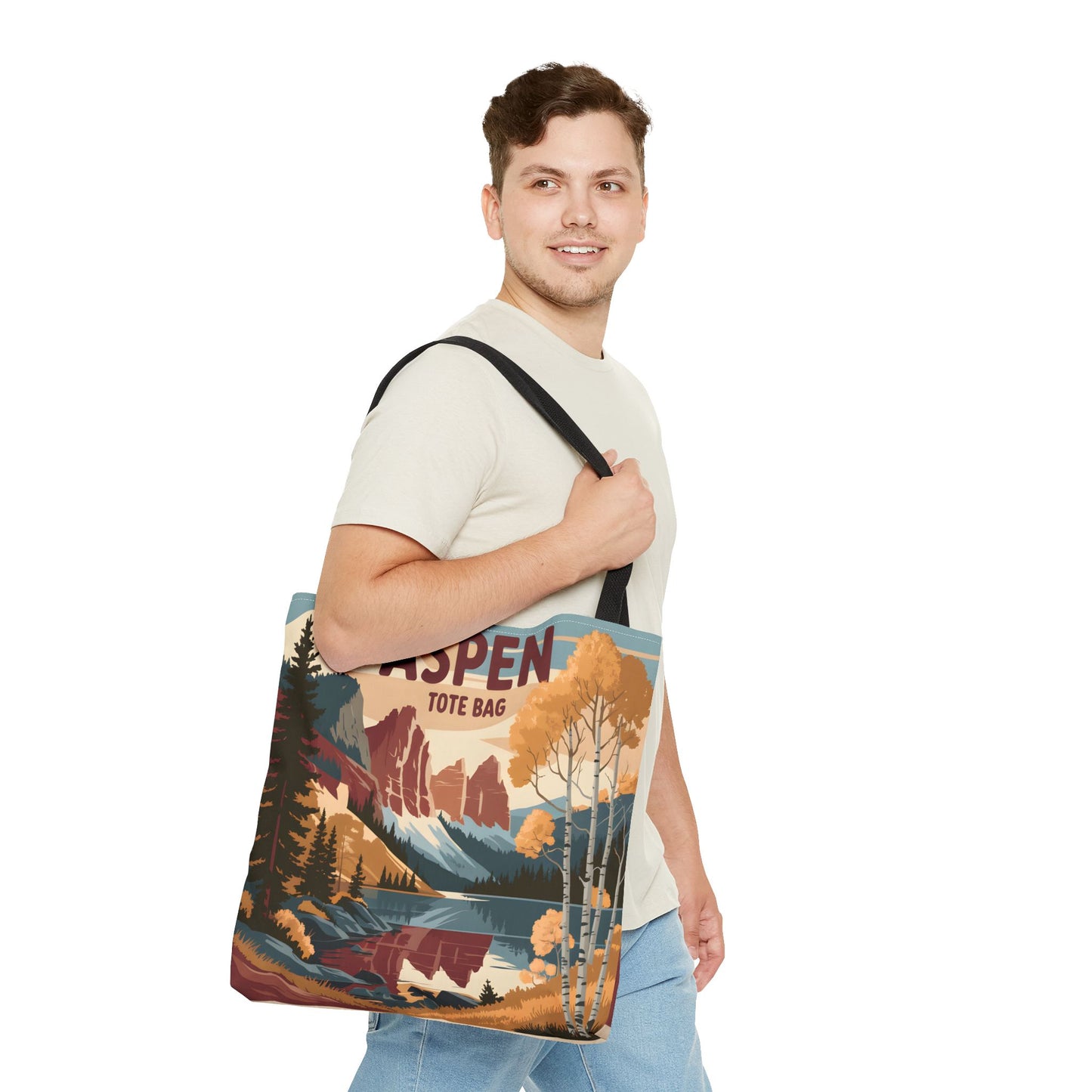 Aspen Landscape All Over Print Tote Bag Travel Shopping Eco Friendly Apparel